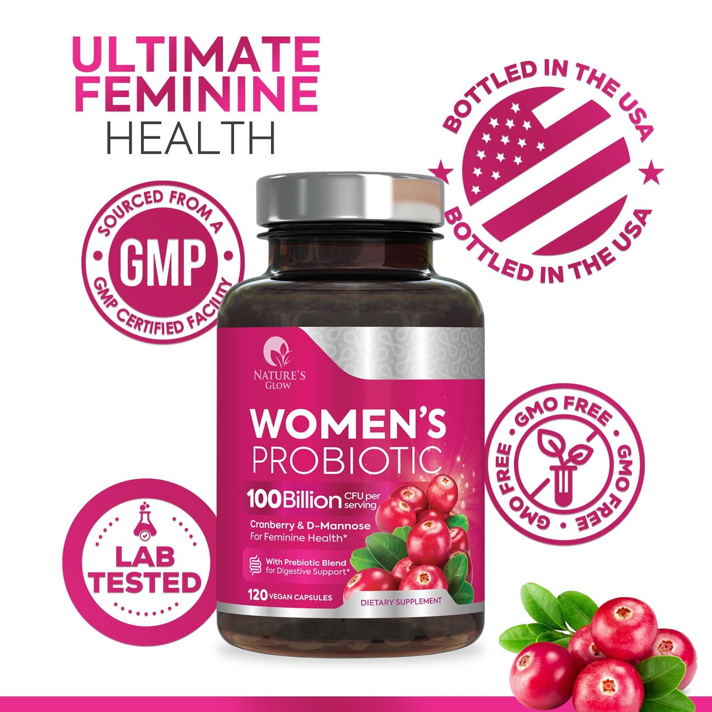 Nature's Glow Probiotics For Women Capsule 120 Count