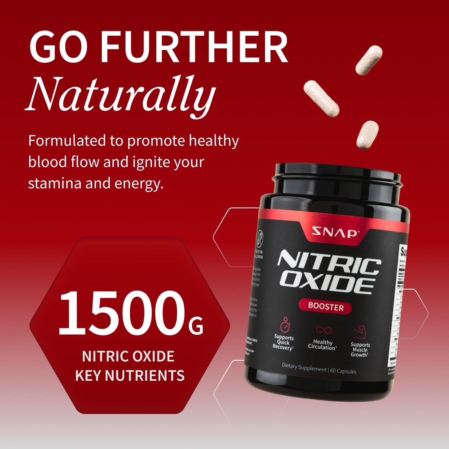 Snap Supplements Nitric Oxide Booster + Nitric Oxide Beets Mixed Berry Bundle Powder, 1