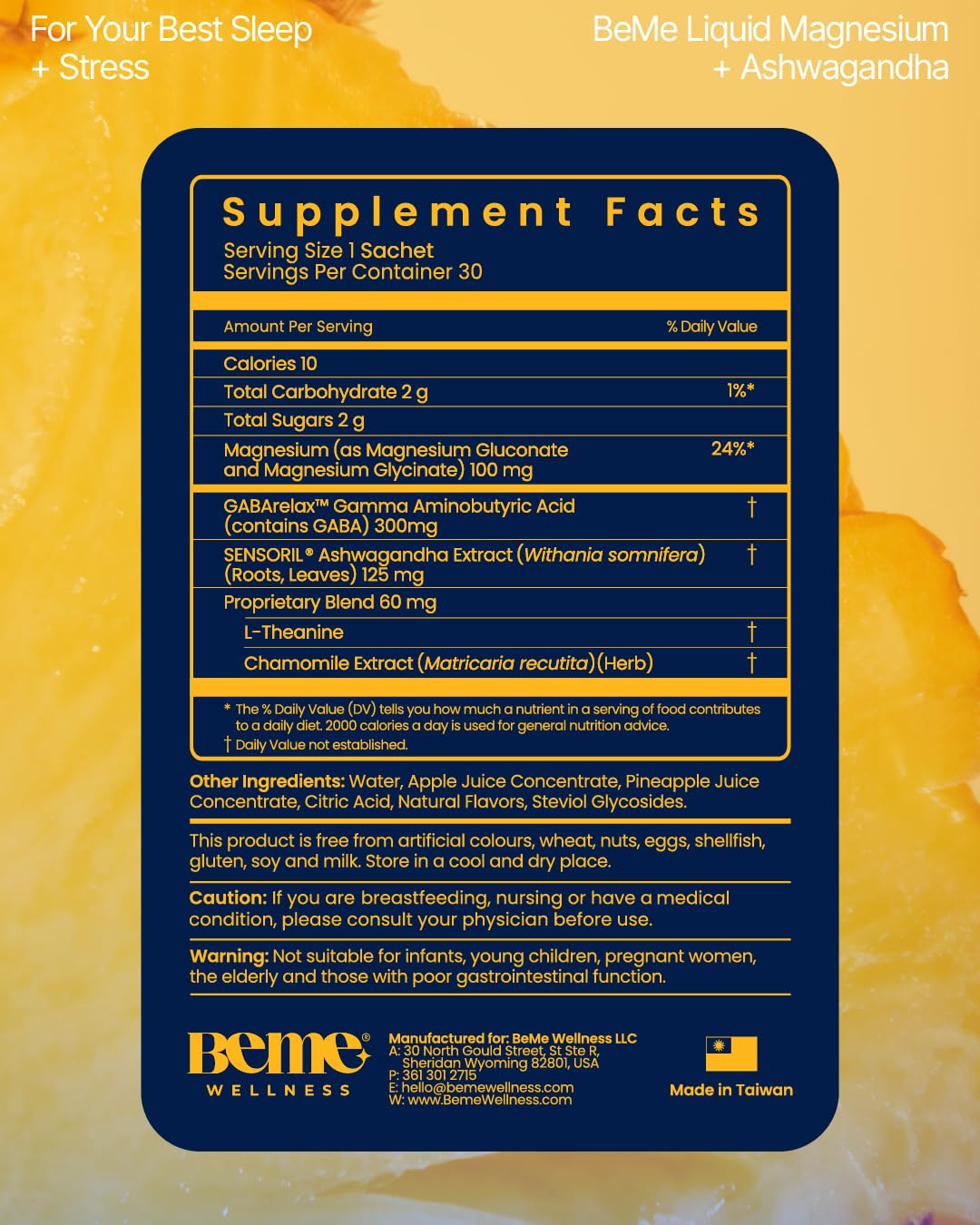 BeMe Magnesium Drink for Sleep Powder 21 oz