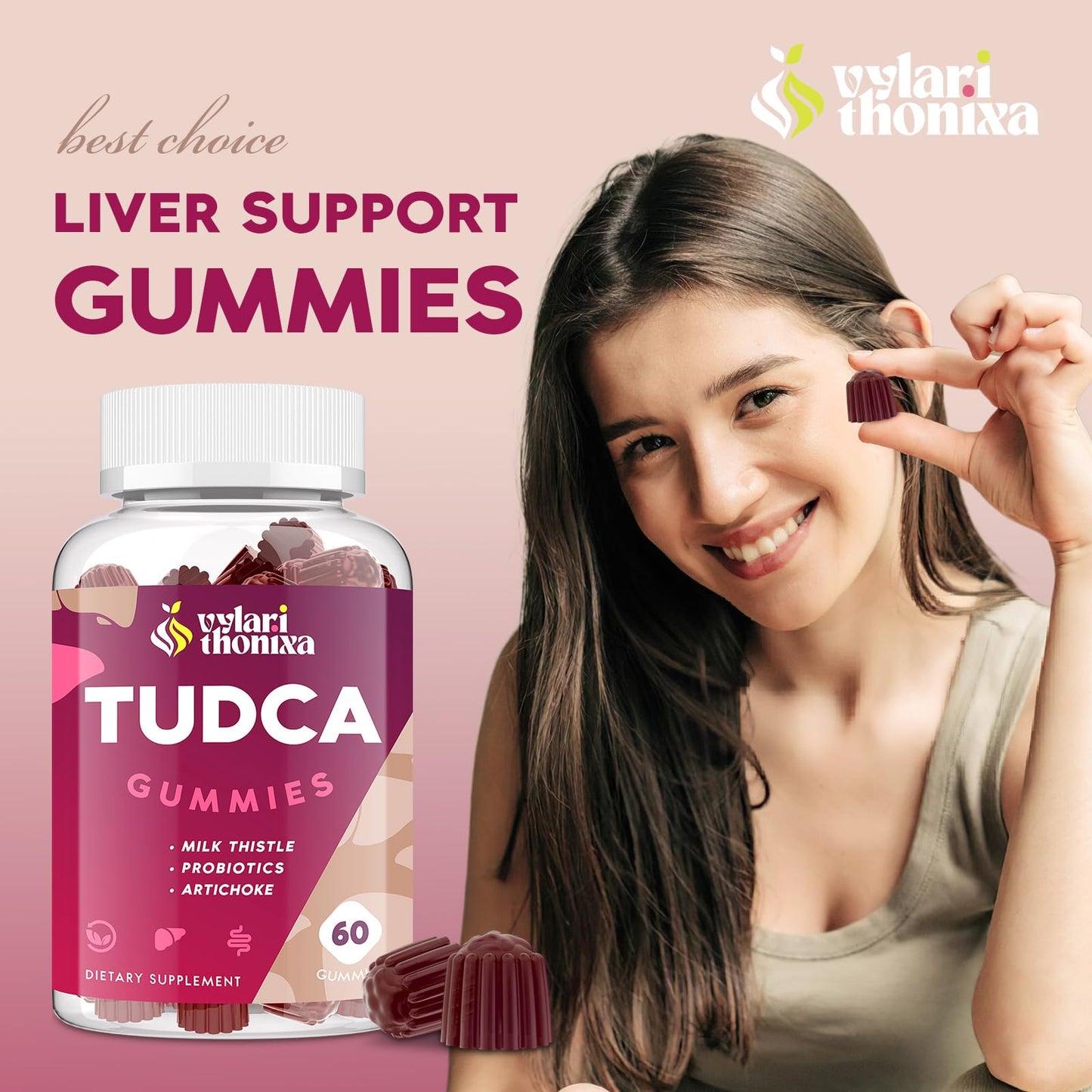 Vylarithonixa TUDCA Bile Salts Gummies, 60 Gummies