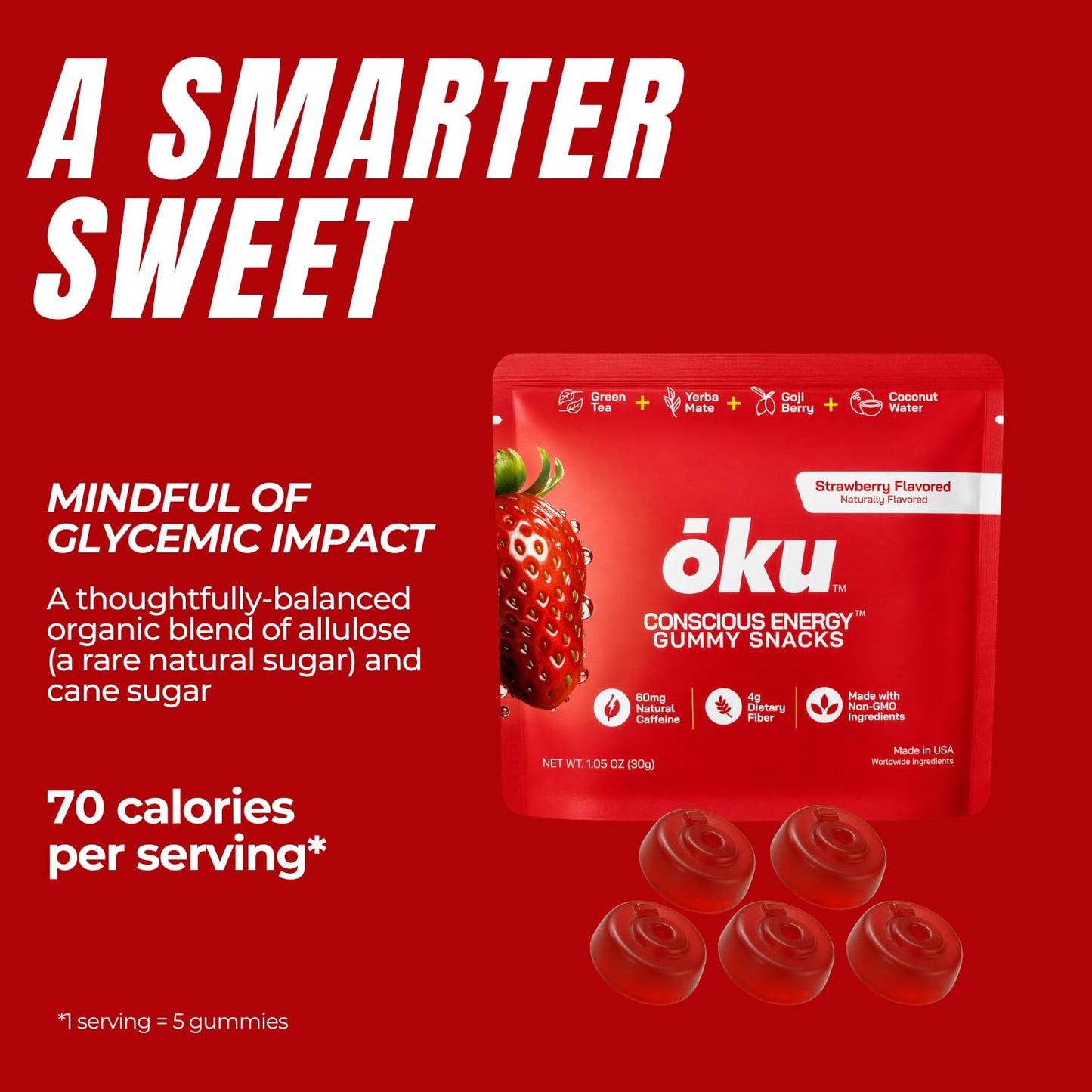 OKU Functional Energy Chews Gummy Pack of 8