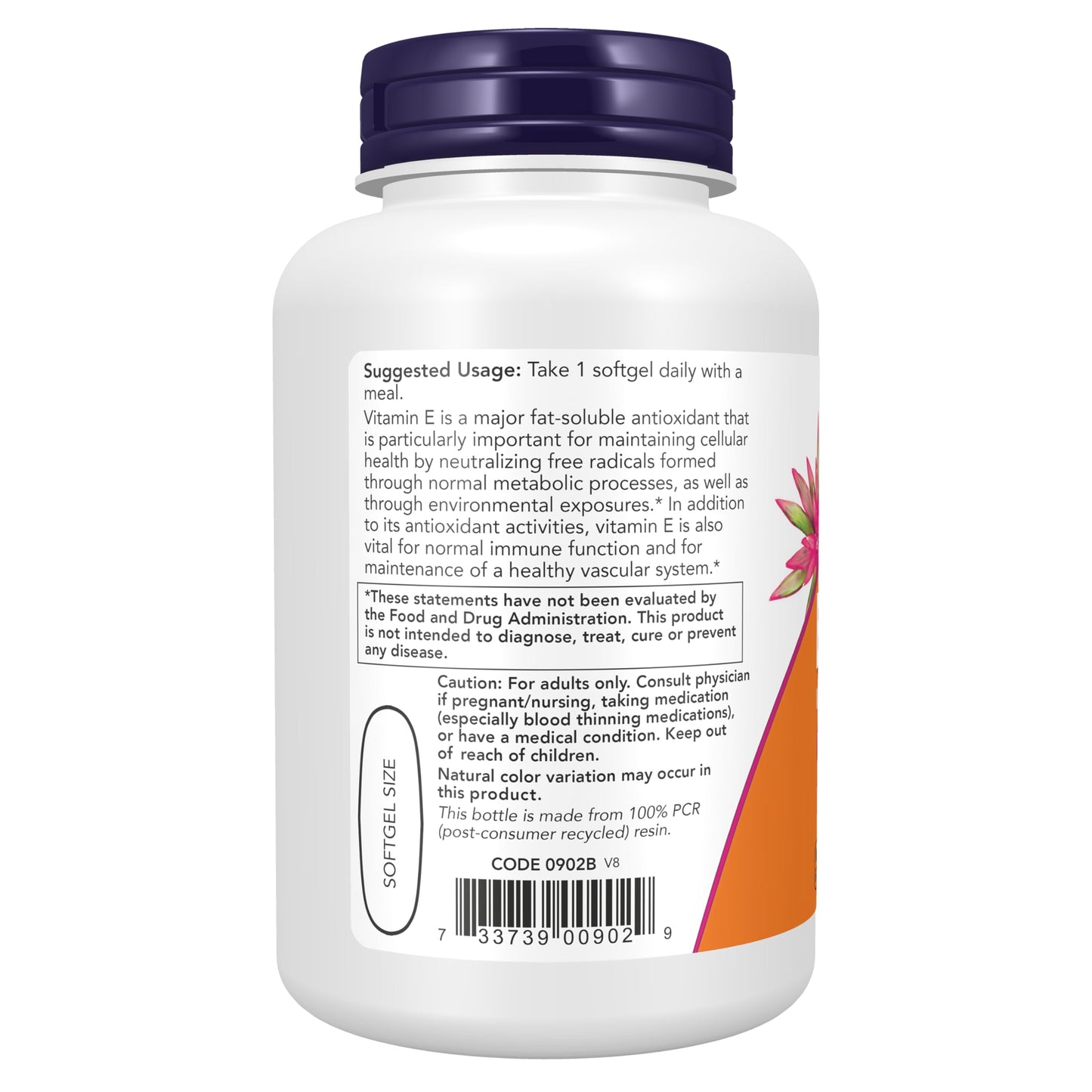 NOW Foods Vitamin E-1,000 IU Mixed Tocopherols, Antioxidant Protection Softgels, 100 Count