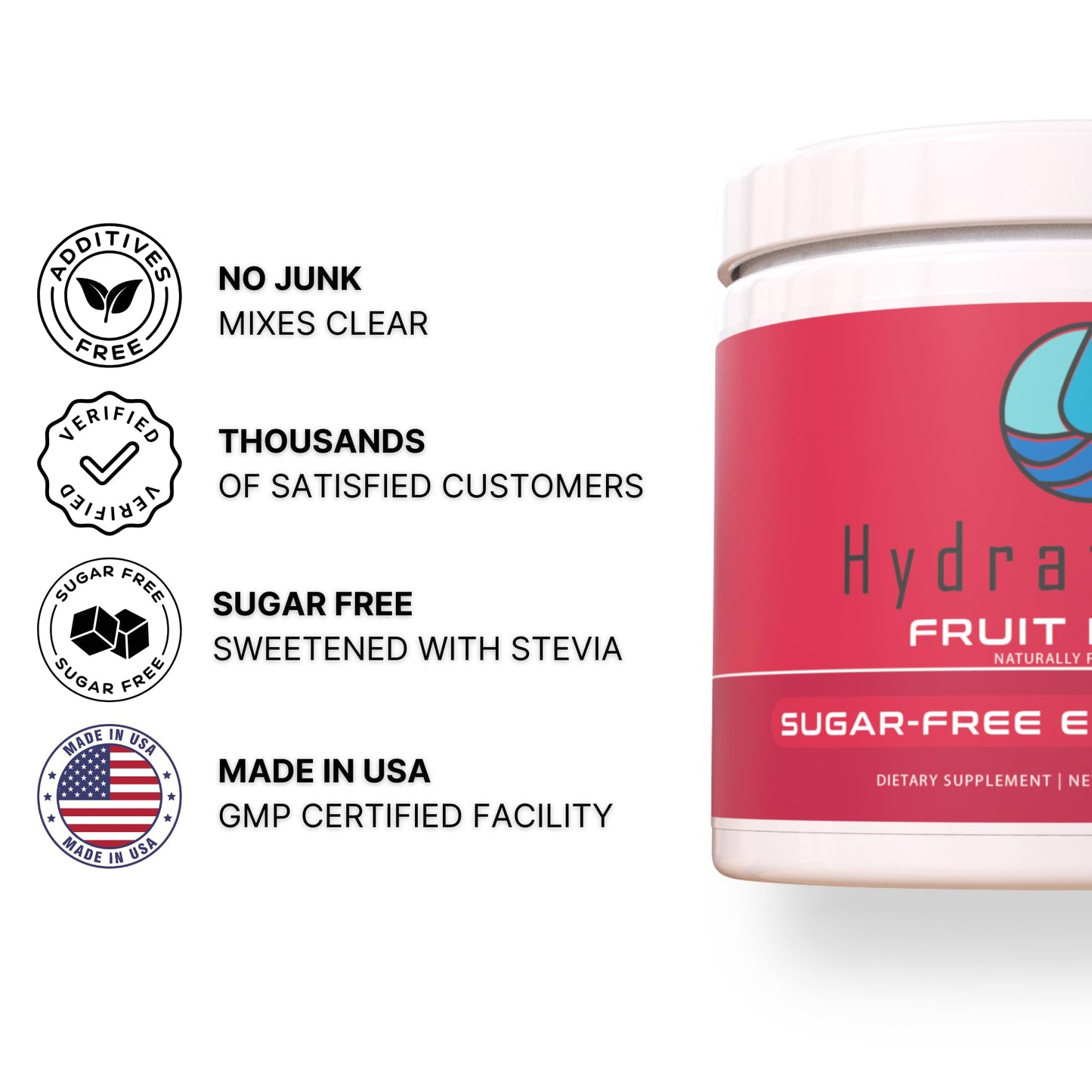Hydrate Pro Clinical-Grade Electrolyte Powder, 7.83 oz