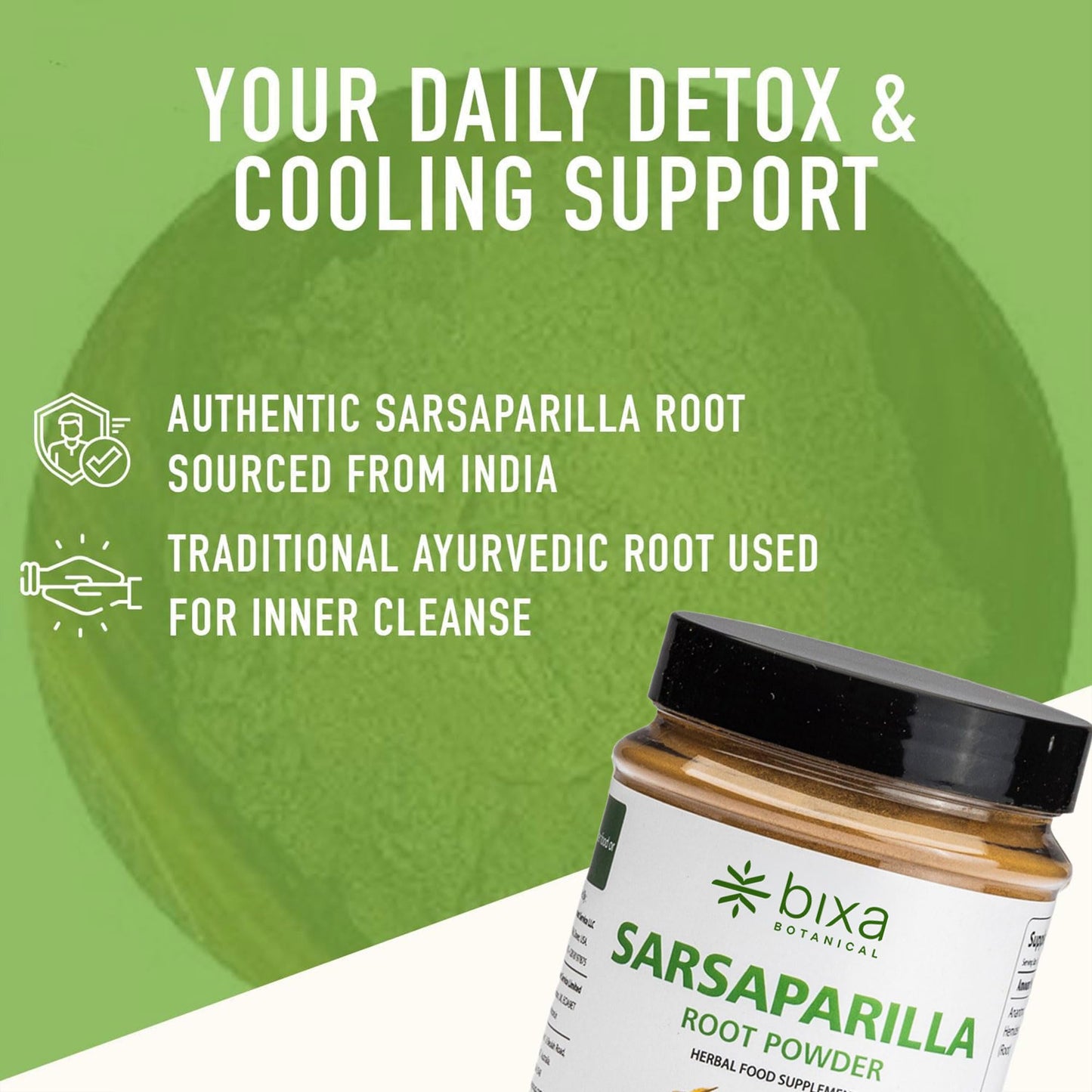 bixa BOTANICAL Sarsaparilla Root Powder Hemidesmus Indicus (Anantmool) Ayurvedic Herbal Supplement Powder 16