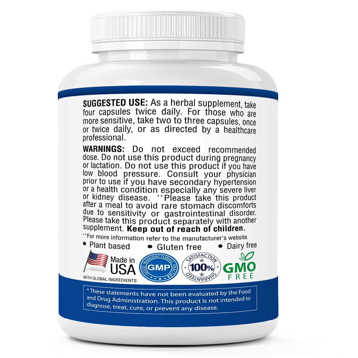 Longevity Premier Nutraceuticals Inc Blood Pressure Formula Capsules 1 Count