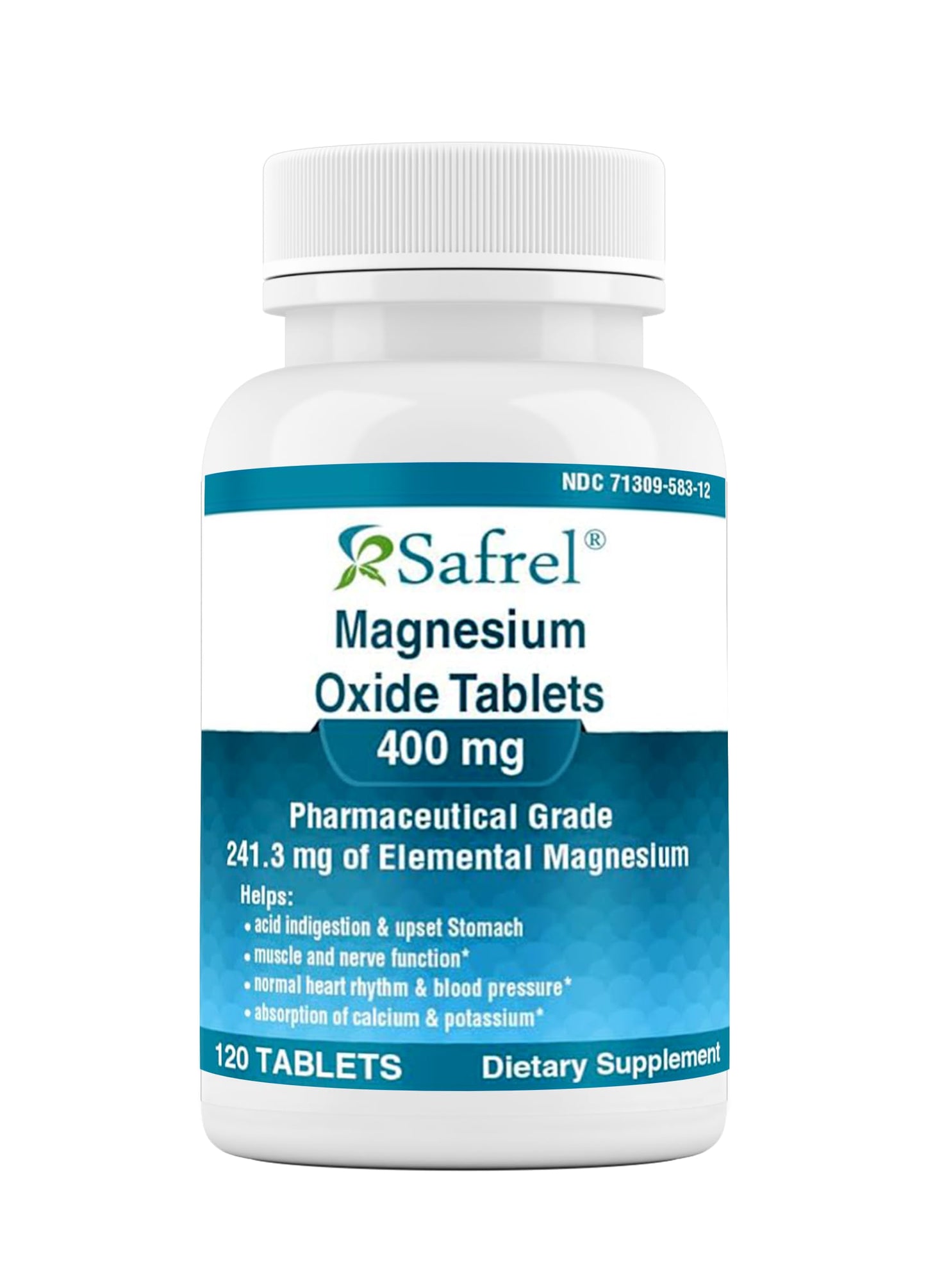 Safrel Magnesium 400mg Capsule, 120 Count