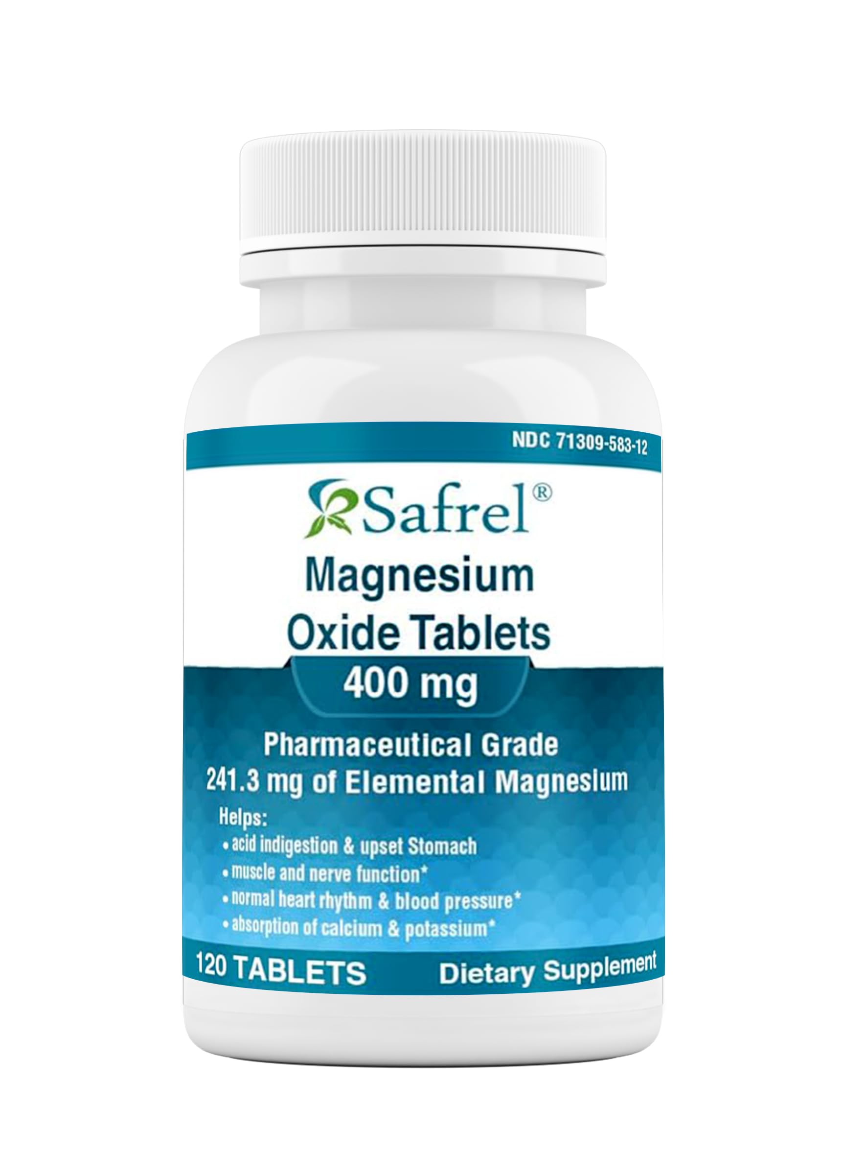 Safrel Magnesium 400mg Capsule, 120 Count