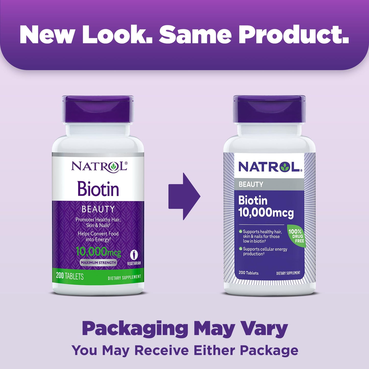 Natrol Biotin 10000mcg Tablets, 200 Count