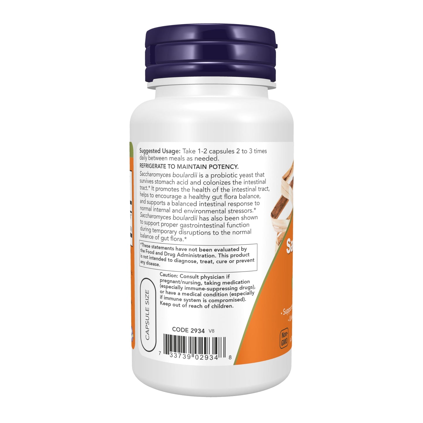 NOW Foods Saccharomyces boulardii Probiotic 5 Billion CFU Capsule, 60 Capsules