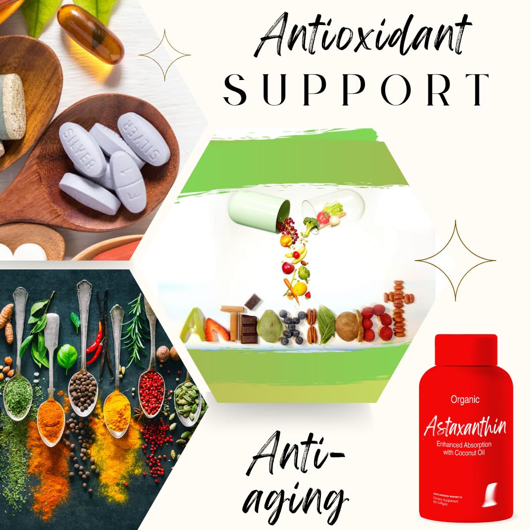 Advanced Bionetix Triple Strength AstaQuil Astaxanthin 12mg High Bioavailability Formula Capsule, 60 Count