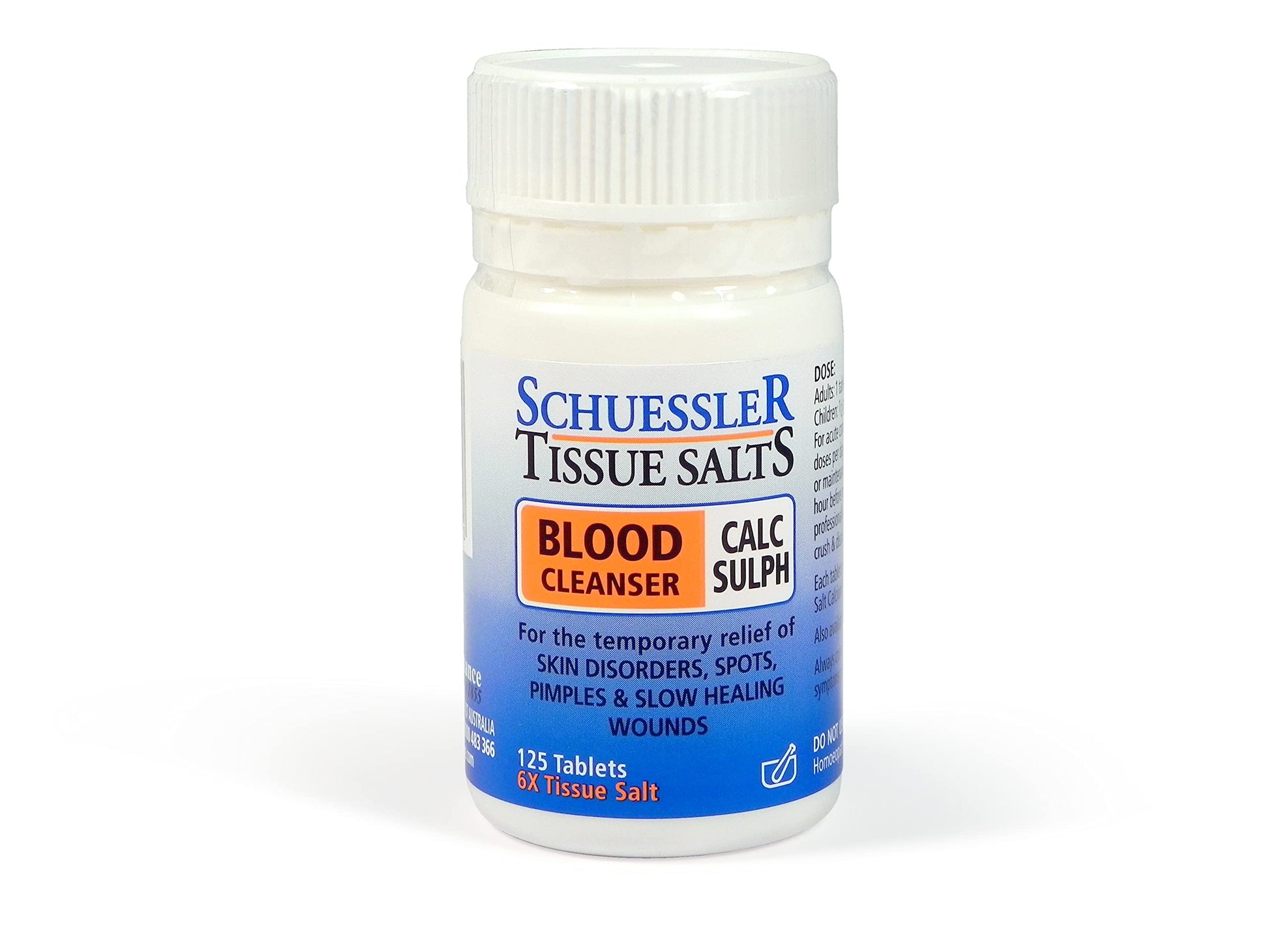 Schuessler Tissue Salts Calc Sulph No. 3 6X Cell Salts, 125 Tablets