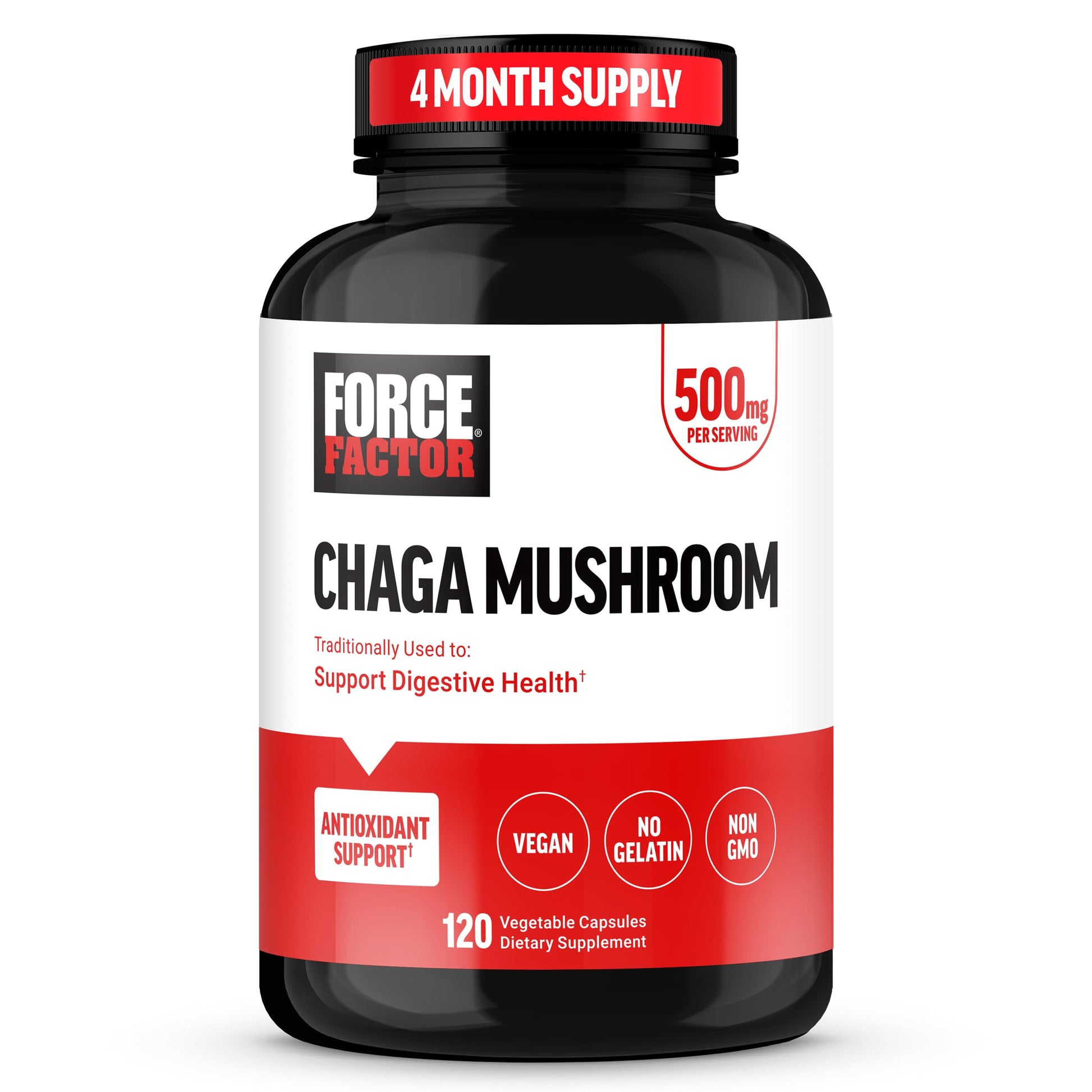 Force Factor Chaga Mushrooms Capsules 120 Count