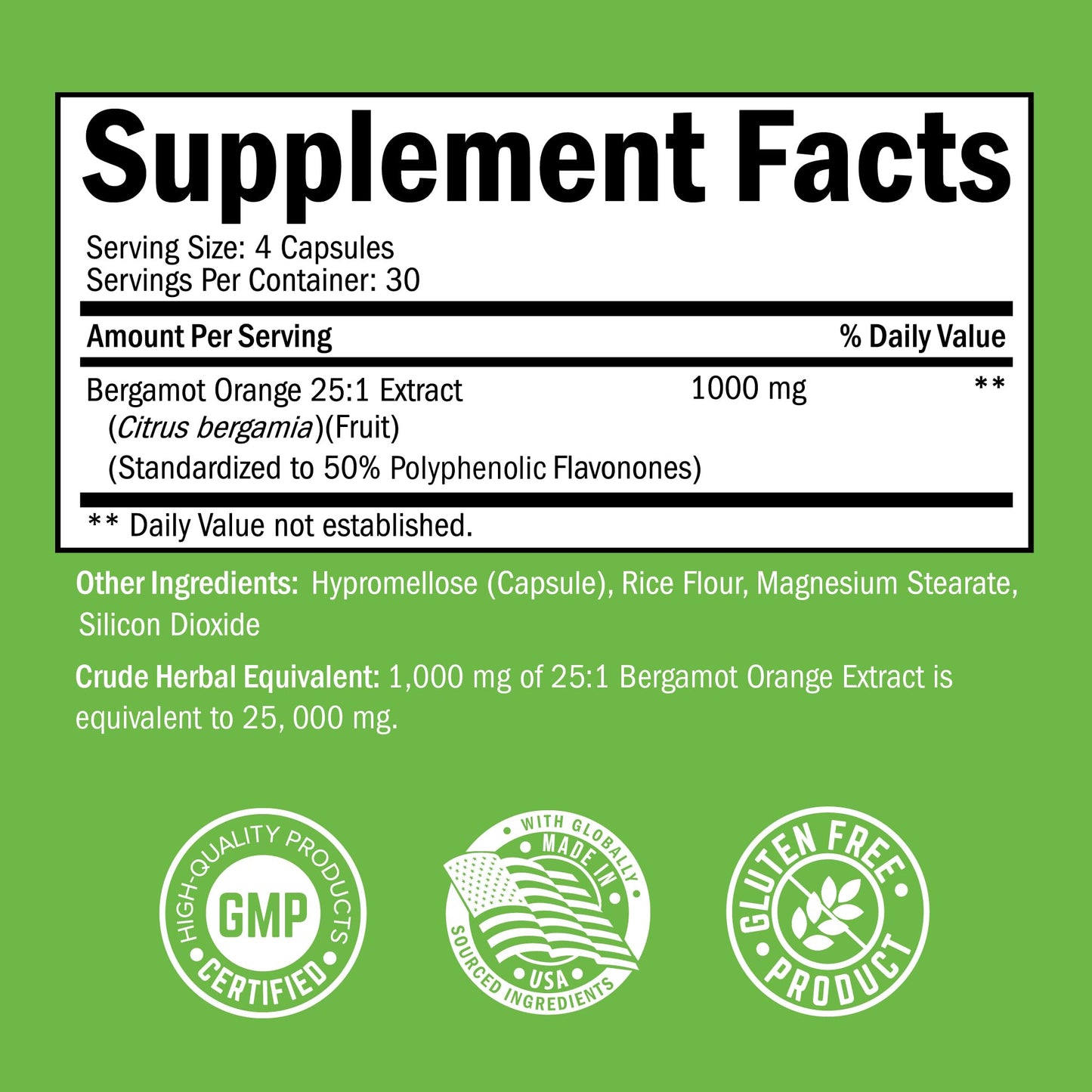 BioSchwartz Citrus Bergamot 1000mg Capsule, 120 Count