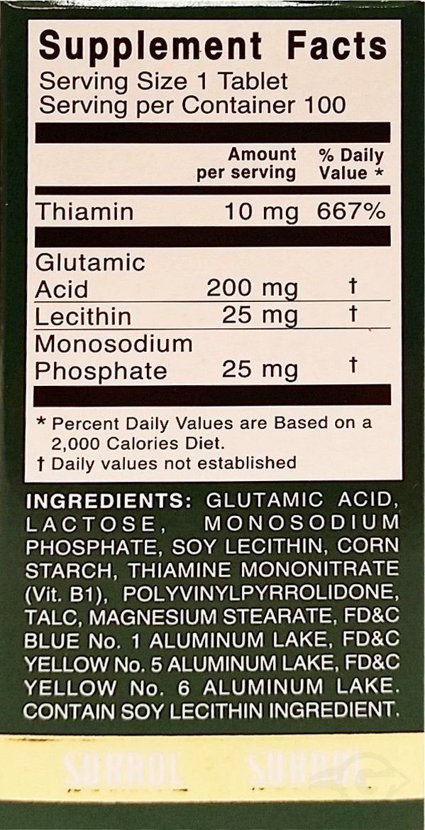 Sukrol Regular Dietary Supplement 100 Tablets