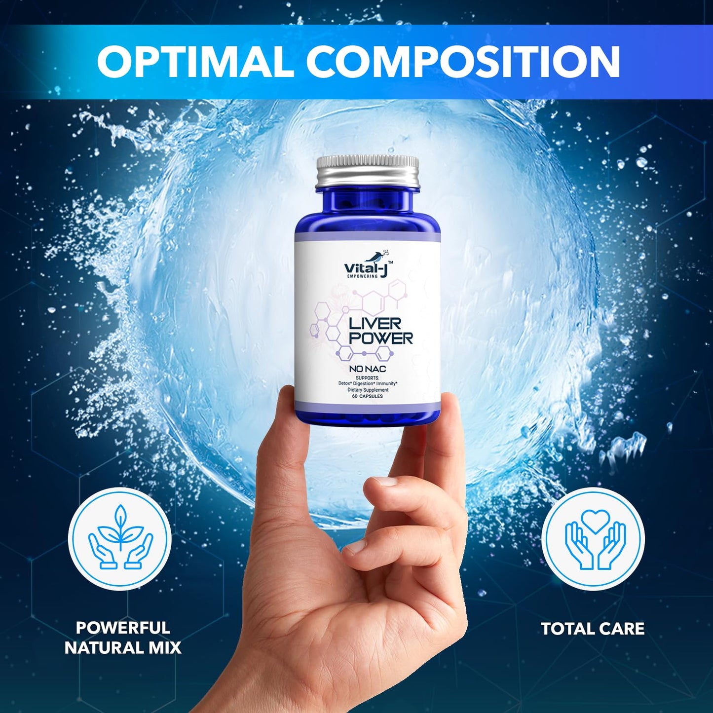 Vital-J Empowering 21-in-1 Liver Support Supplement, 120 Capsules