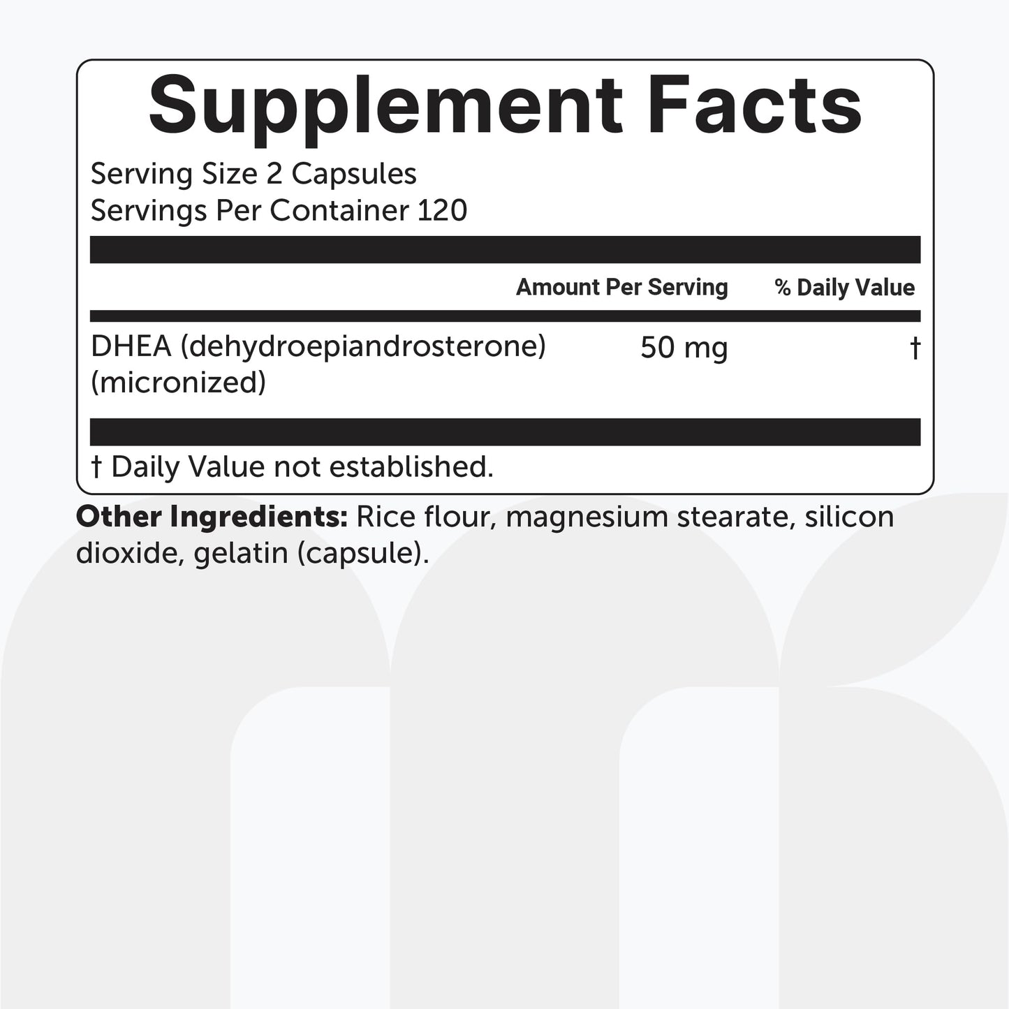 Micro Ingredients DHEA 50 mg Capsule, 240 Count