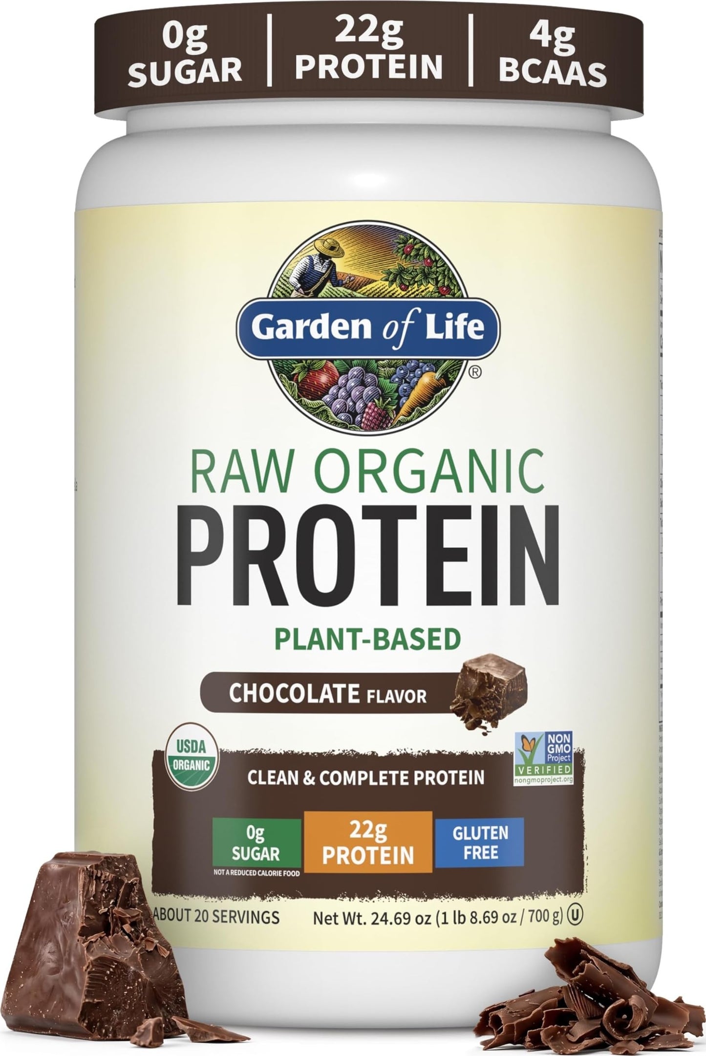 Garden of Life Protein Powder, Chocolate, 1.46 lb