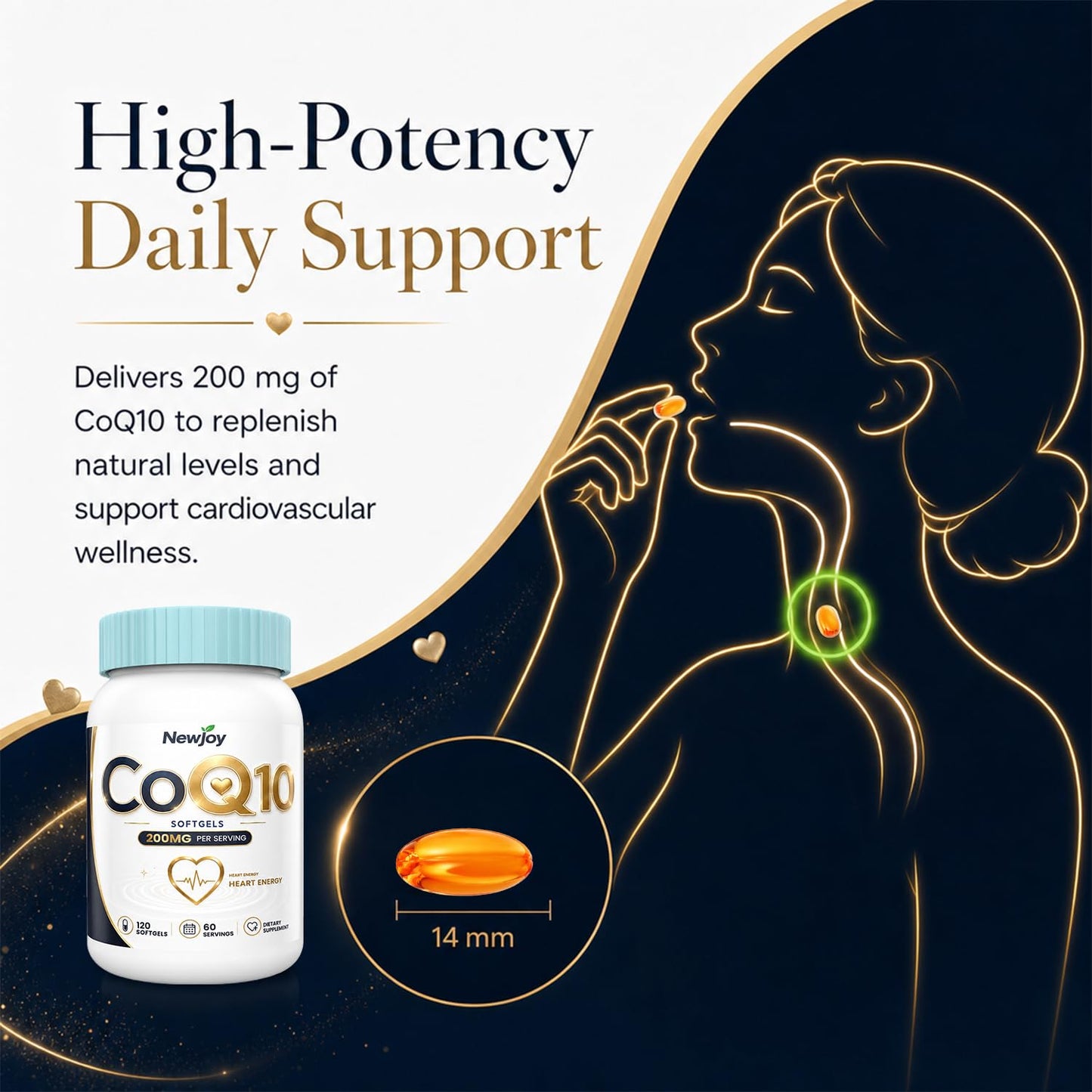 NewJoy CoQ10 200mg Mini Softgels 120 Count