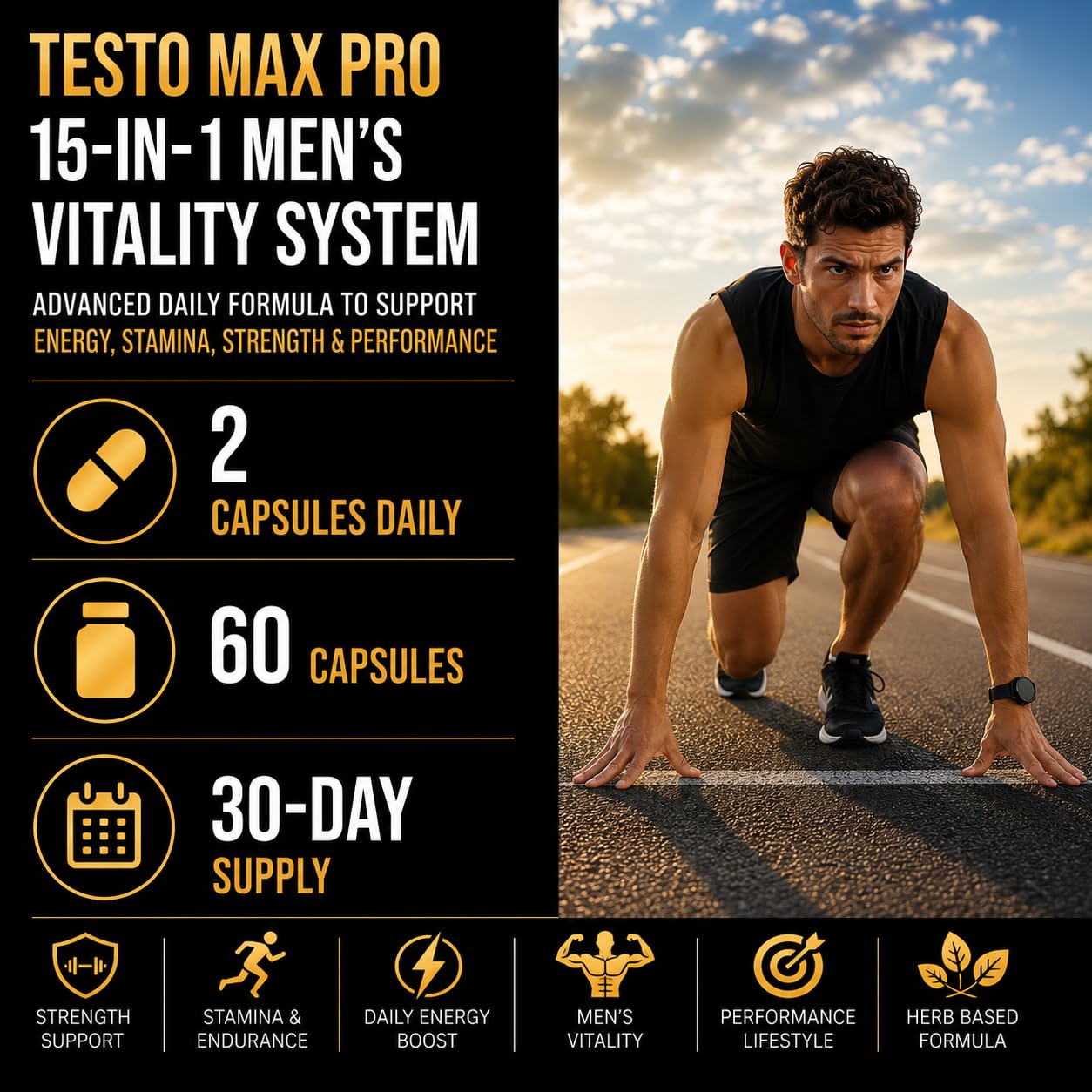 Maximum Nutrition Testo Max Pro Testosterone Booster, 60 Capsules