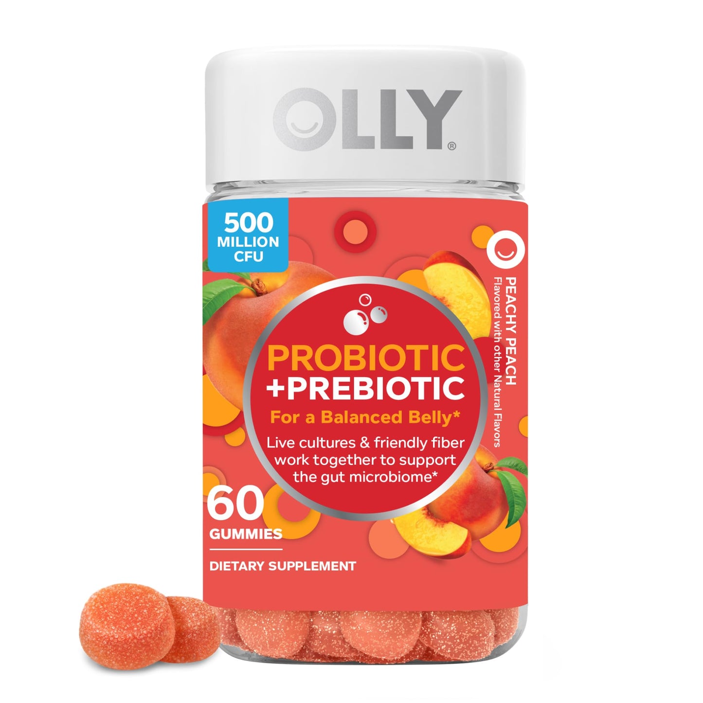 OLLY Probiotic + Prebiotic Gummy, 60 Count