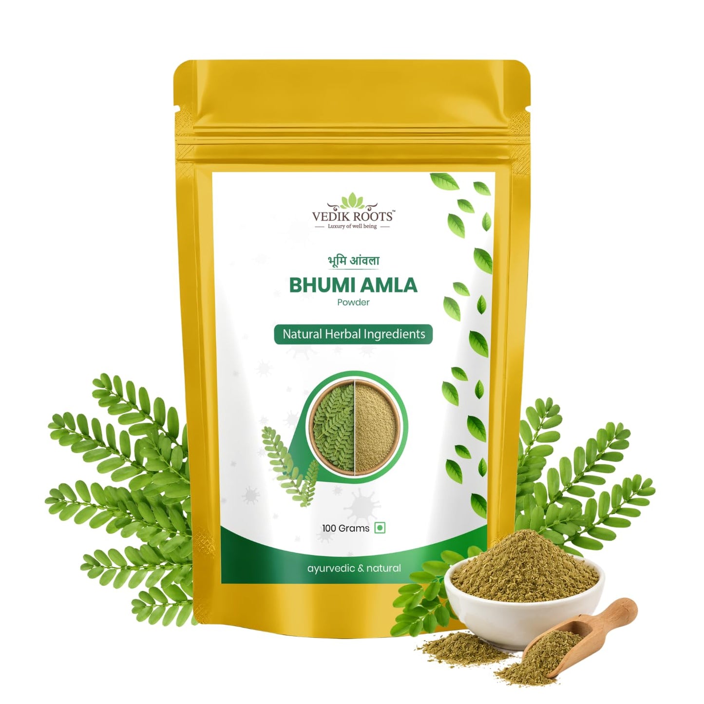 VEDIKROOTS Bhumi Amla Powder 3.5 Ounce