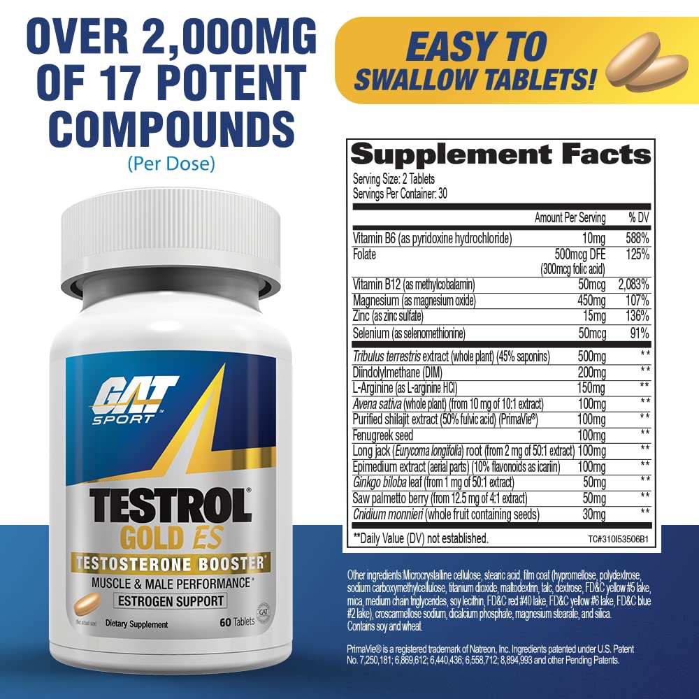 GAT SPORT Testrol Gold ES 60 Tablets