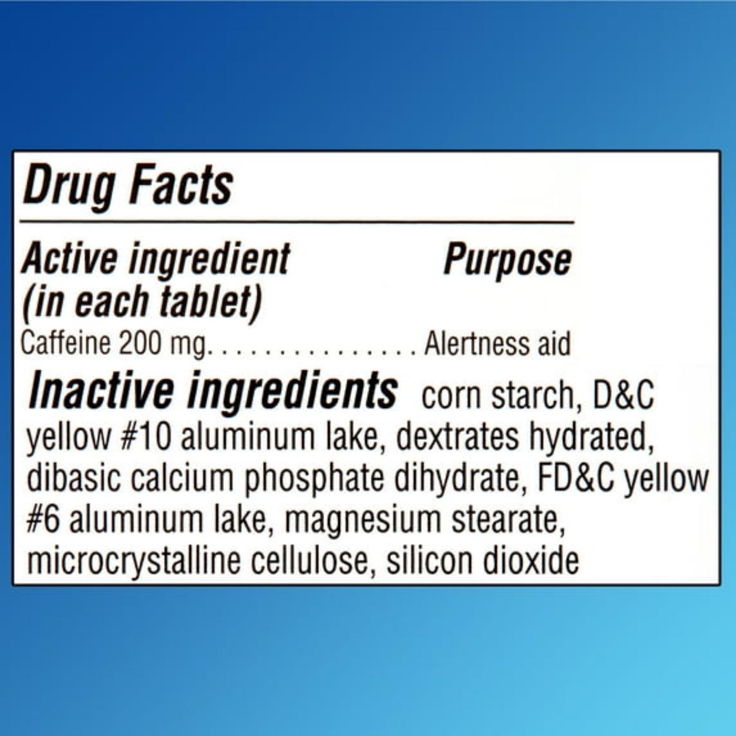 Fusion Shop Store Caffeine Stay Awake 200mg 80 Tablets