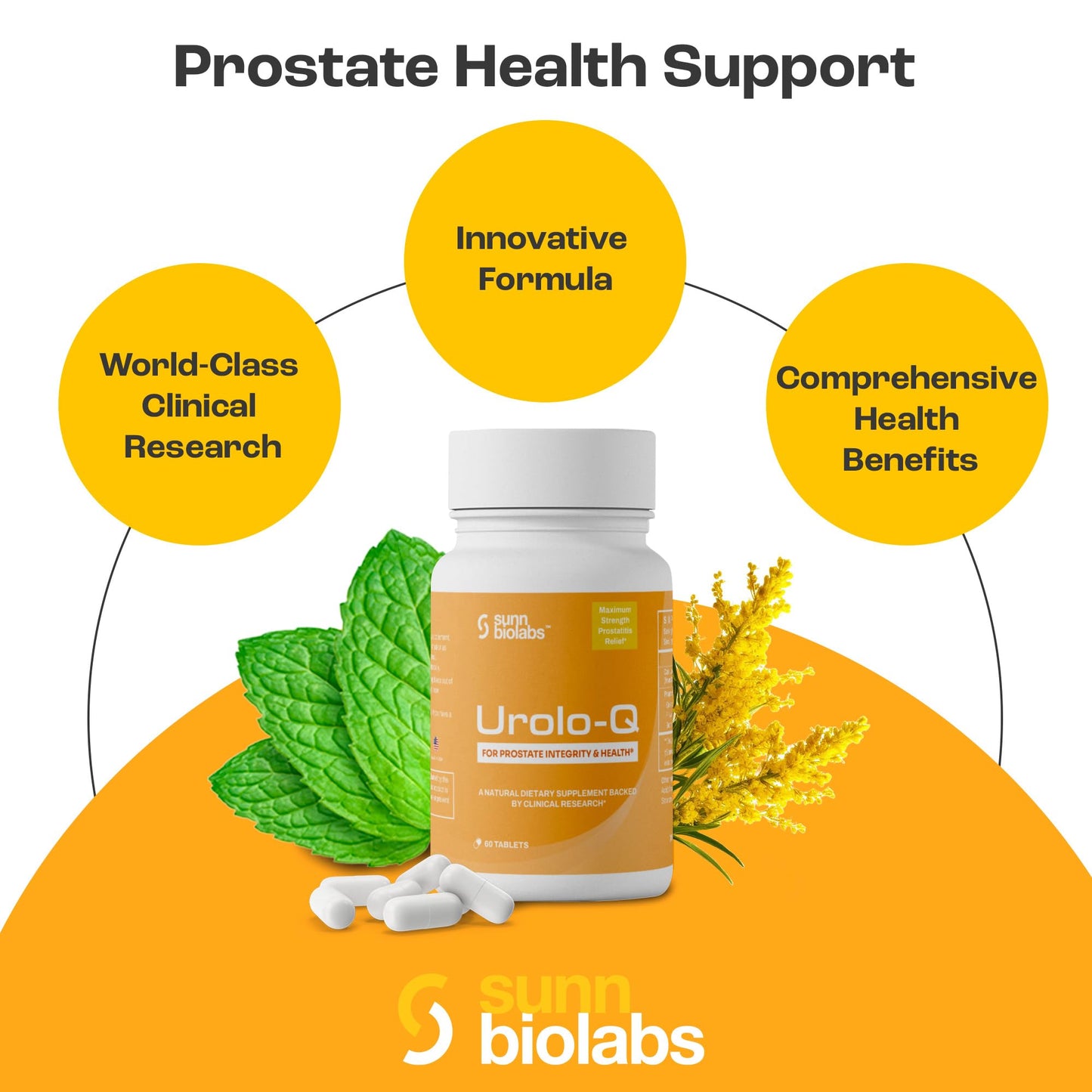 SUNN BIOLABS Urolo-Q Extra-Strength Prostate Support Tablet 60 Count