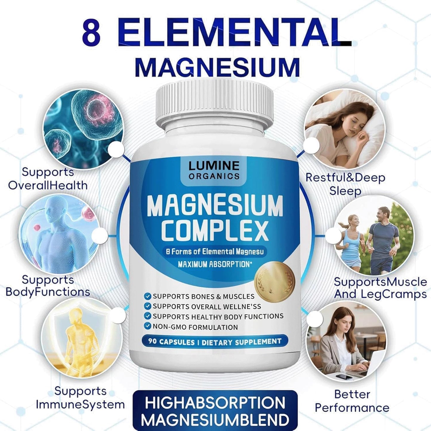 Lumine Organic Magnesium Complex Capsule 90 Capsules