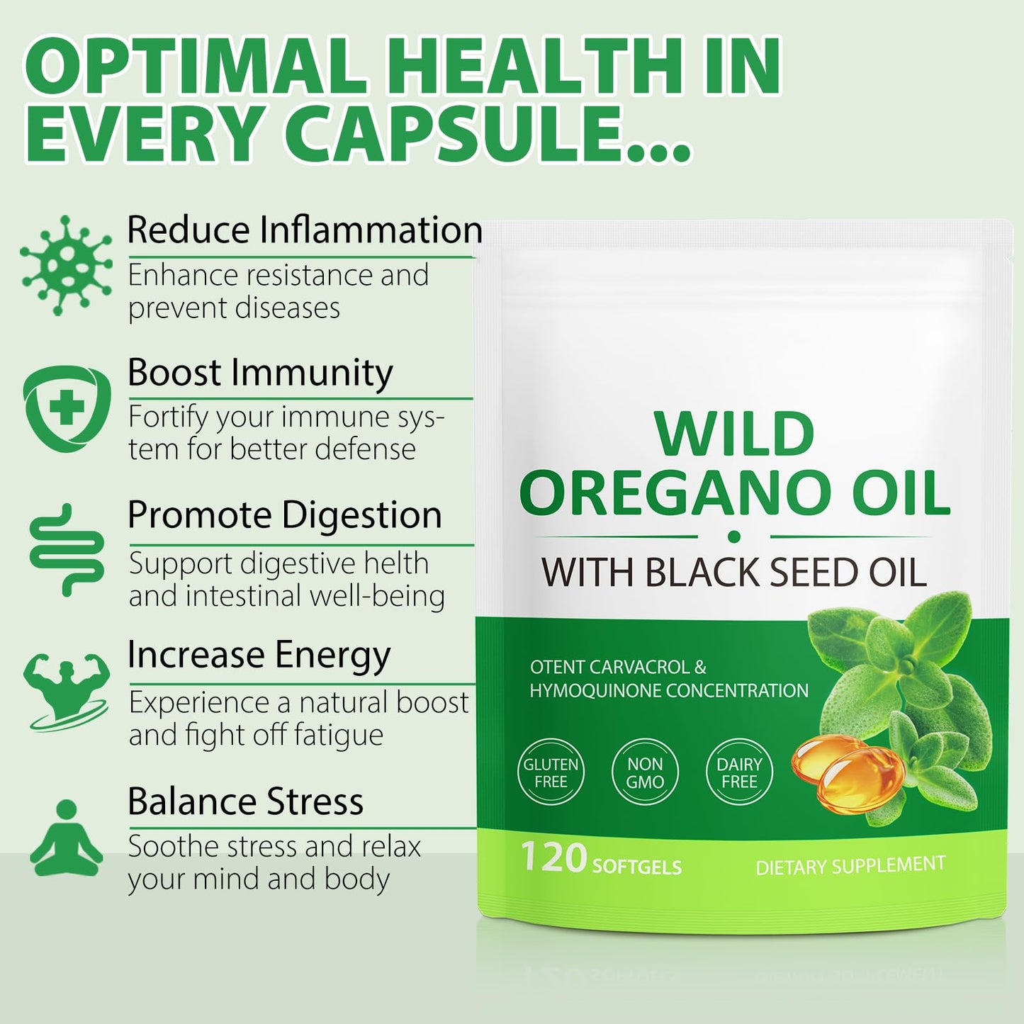 Flasture Oil of Oregano Capsules 240 Count