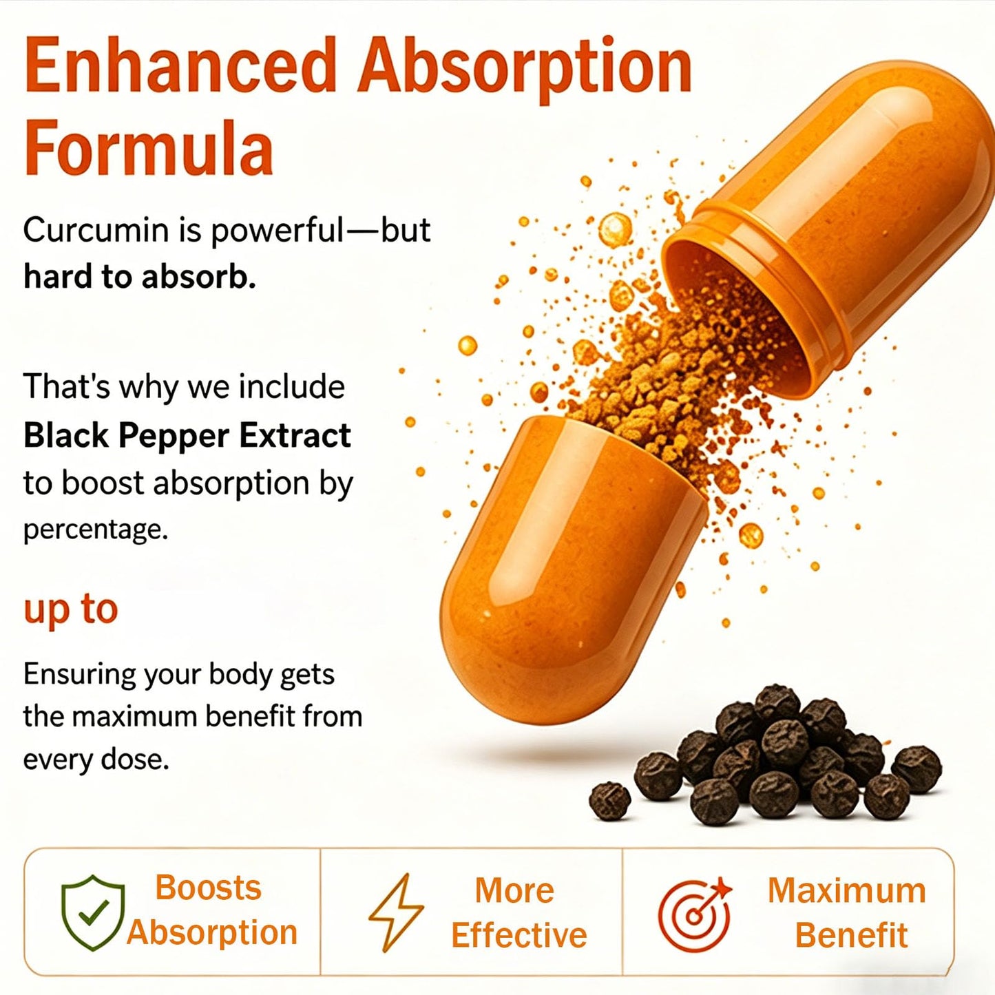 Kunnozz Elm & Herb Pure Turmeric Curcumin 95 Capsules 120