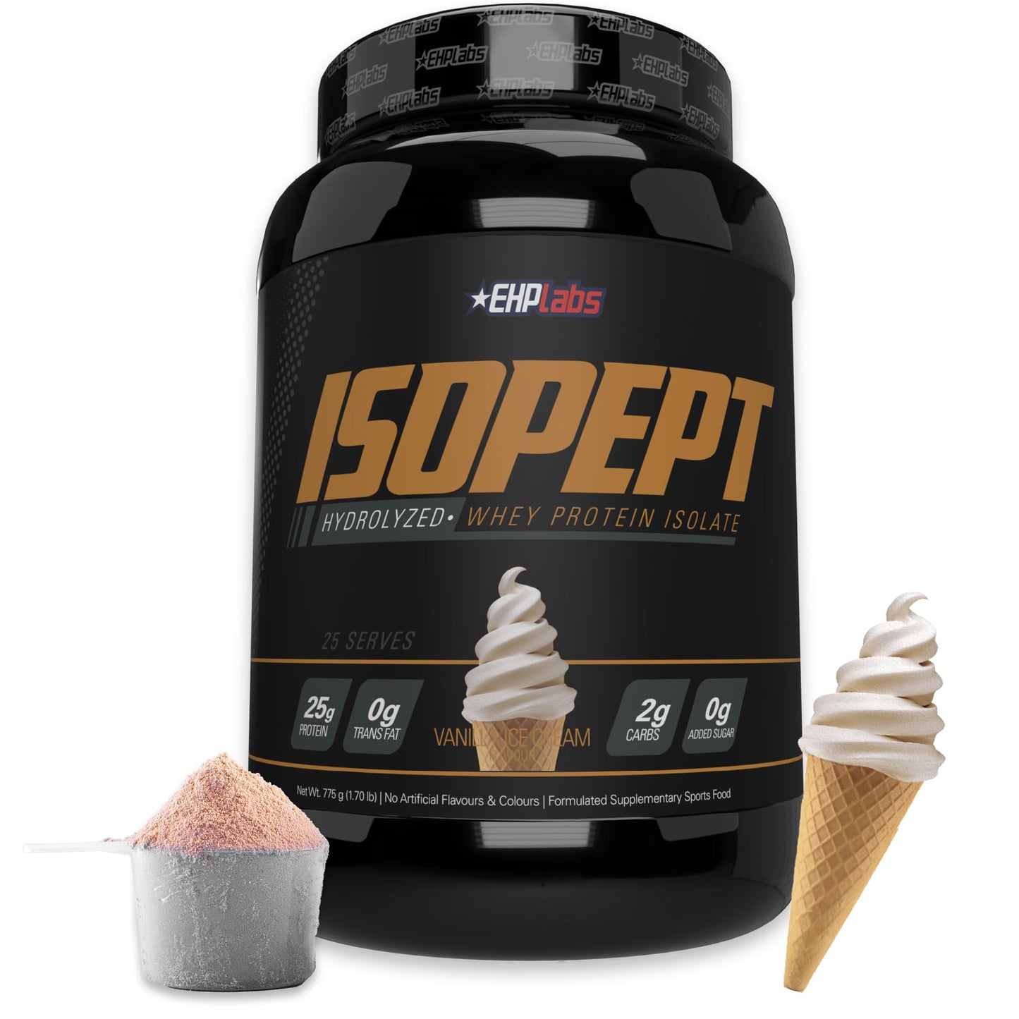 EHP Labs IsoPept Hydrolyzed Whey Protein Powder 34.4 oz