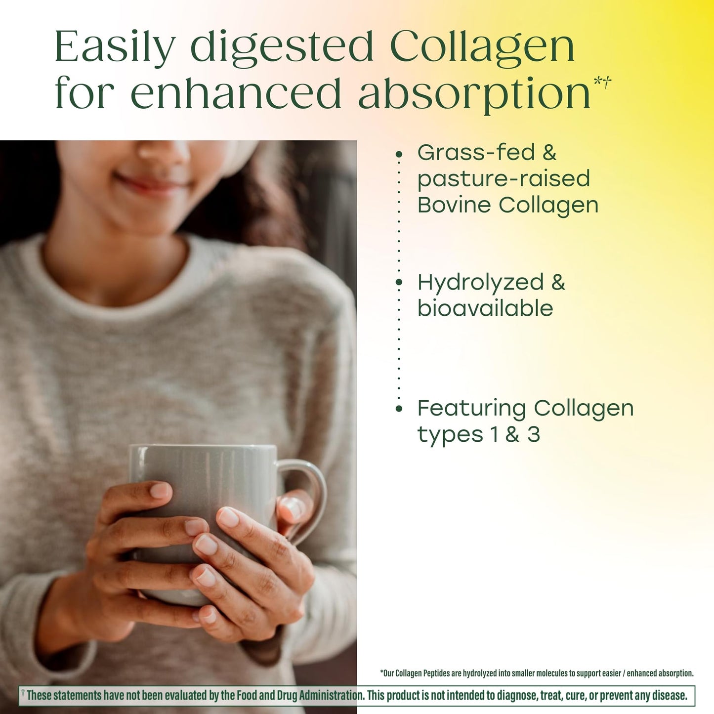 MegaFood Collagen Peptides for Women & Men - Unflavored Collagen Powder with Hyaluronic Acid & Vitamin C - Supports Skin Hair Nails & Joint Health - Grass-Fed Bovine Collagen - 20g