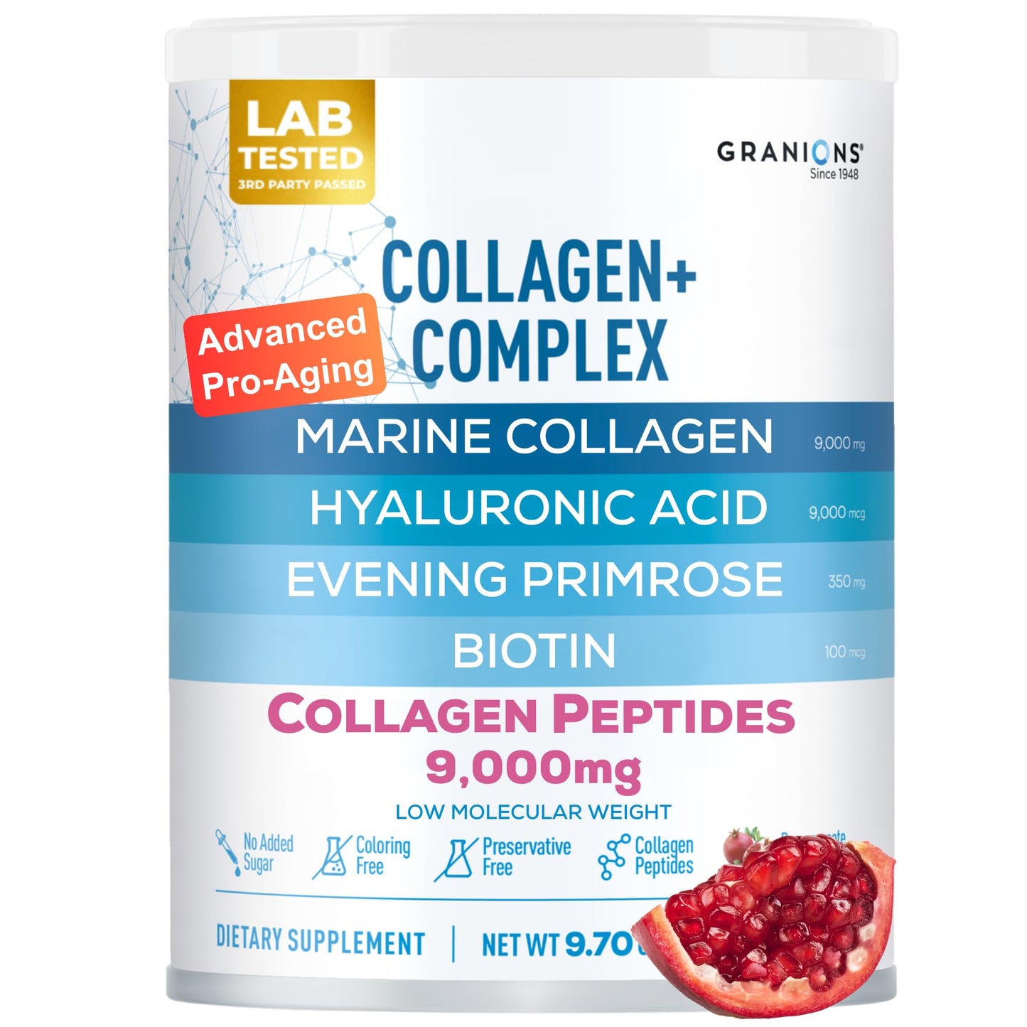 Granions Marine Collagen Powder Supplement, 9.7 oz