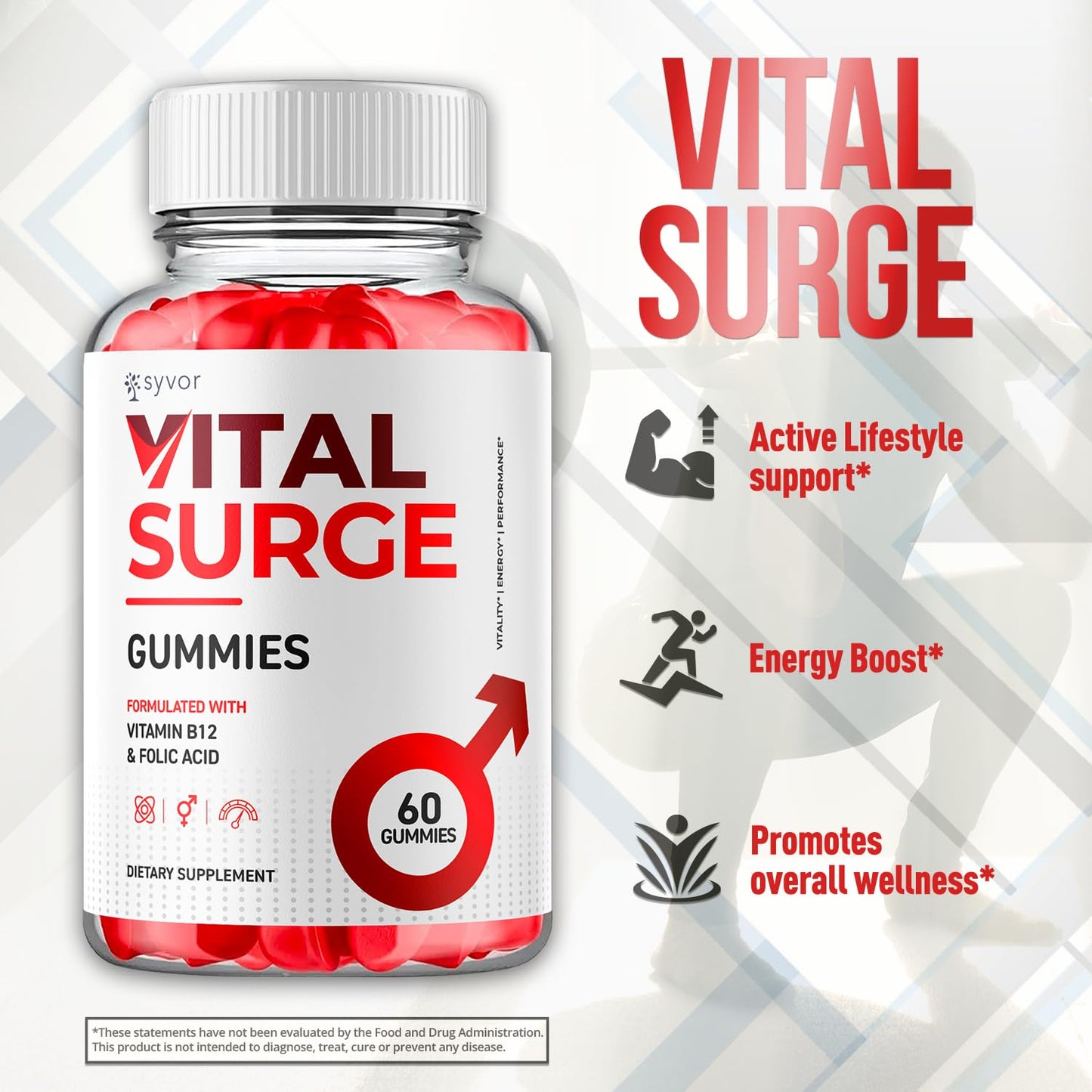 Syvor Vital Surge Detox Gummies, 60 Count