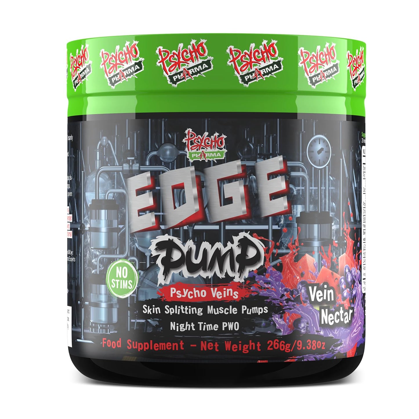 Psycho Pharma Edge Pump All-Star Nitric Oxide Pump Formula Powder 9.38 oz