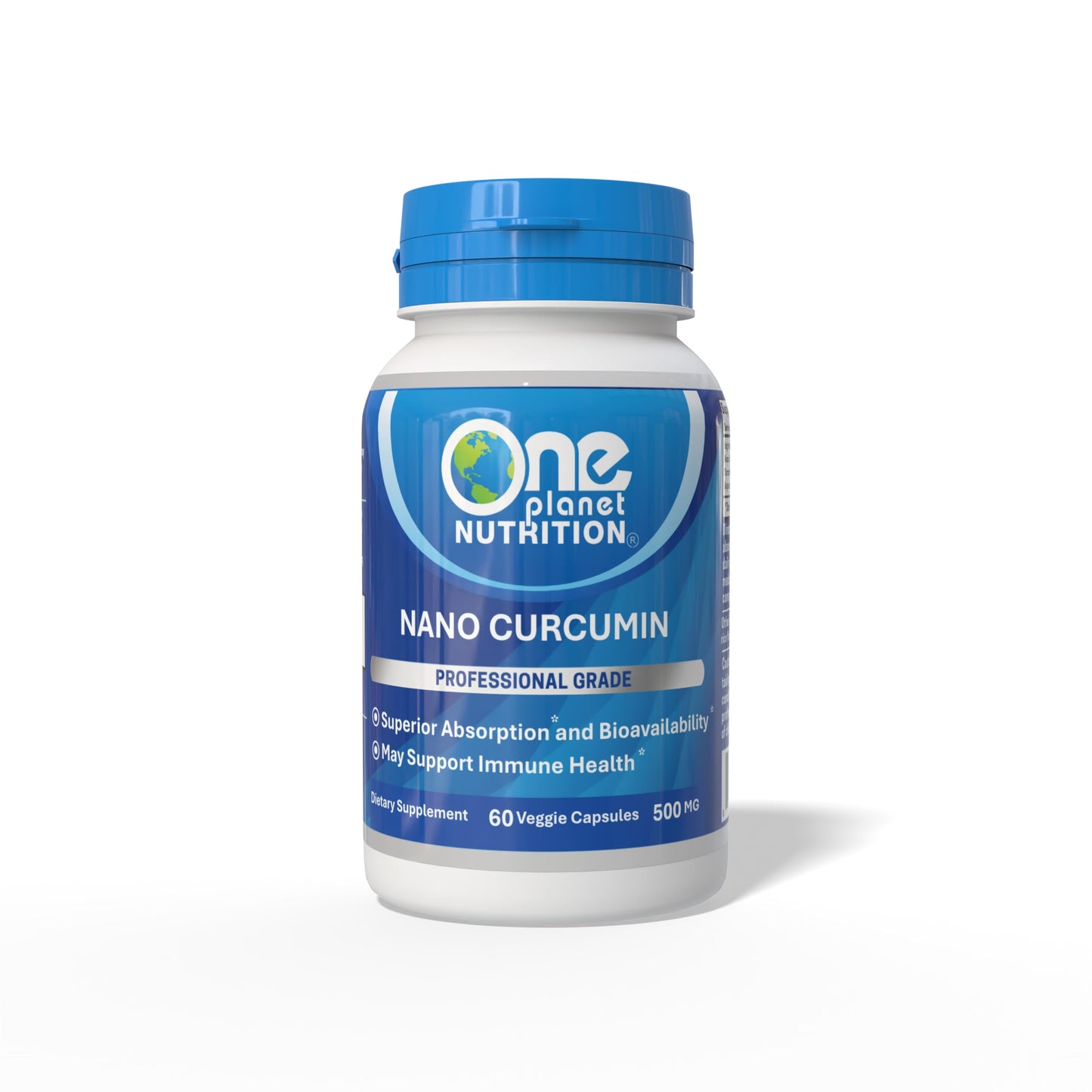 One Planet Nutrition Nano Curcumin 500 mg Veggie Capsules, 60 Count