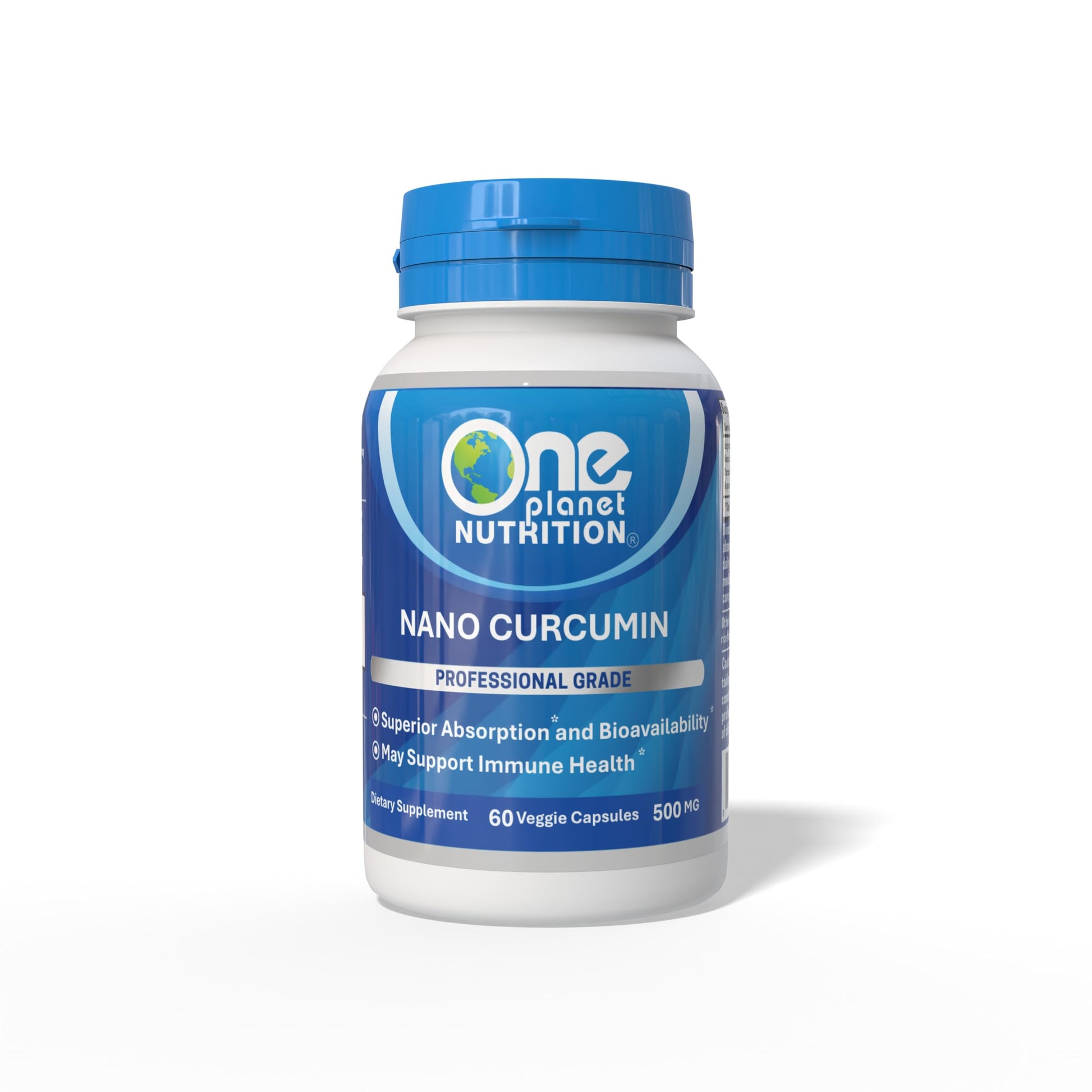 One Planet Nutrition Nano Curcumin 500 mg Veggie Capsules, 60 Count