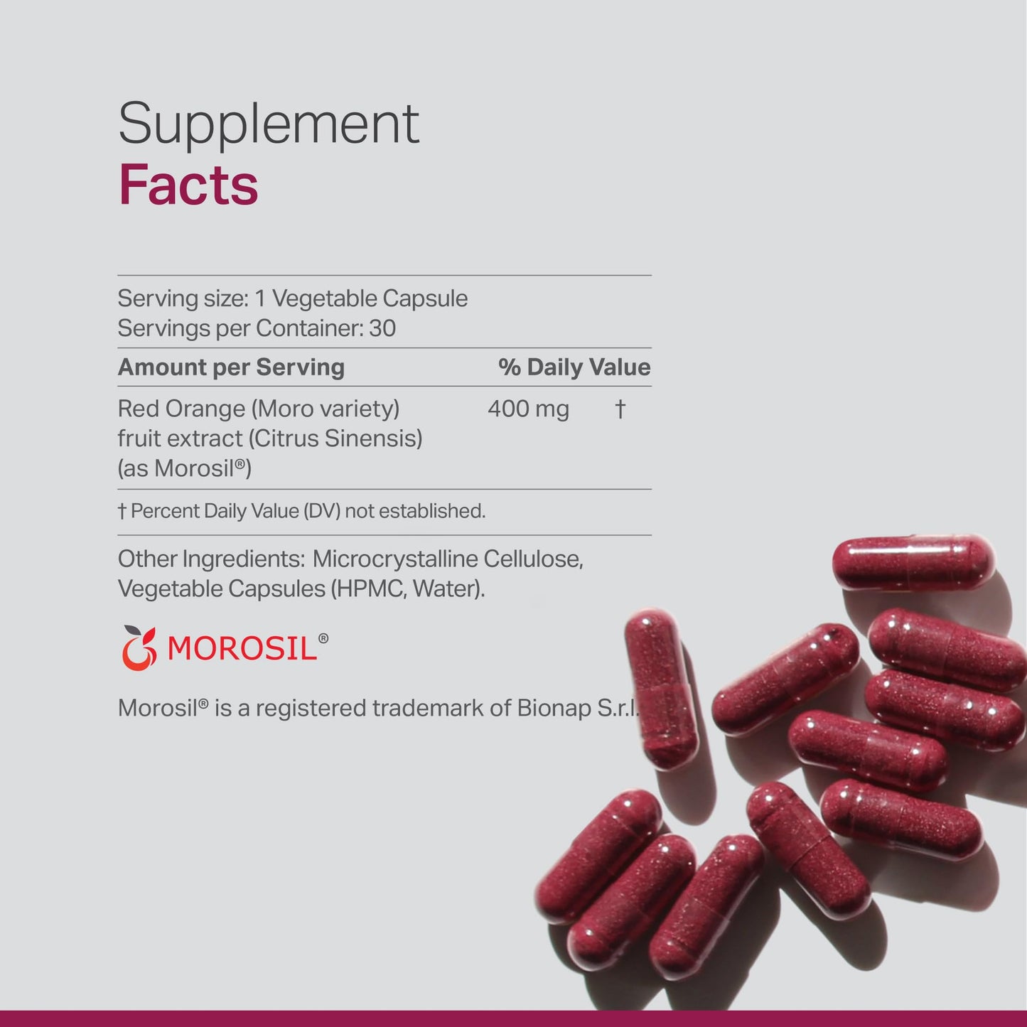Anew Vita Morosil Moro Red Orange Extract Capsules, 30 Count