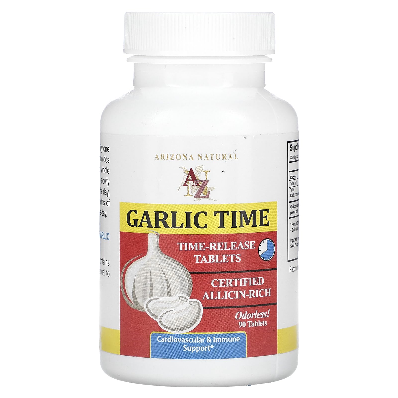 Arizona Natural Garlic TR 1800 mg Time-Released Tablets, 90 Count