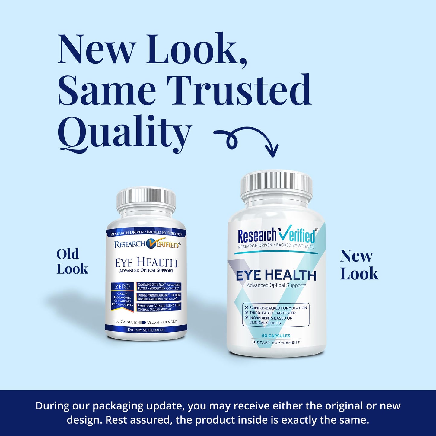 Research Verified Eye Health - Nourish and Protect Eyes and Vision, Support Healthy Retina, Improve Blood Supply to Eyes - Vitamins A, B, C, and E, 60 Capsules