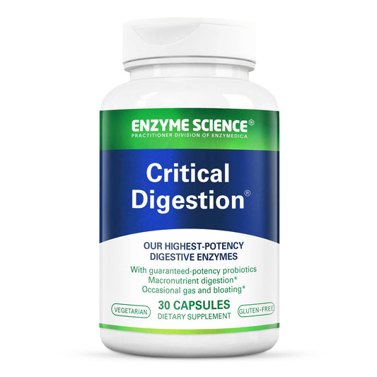 Enzyme Science Critical Digestion Advanced Digestive Enzymes with Probiotics for Women & Men, 30 Capsules