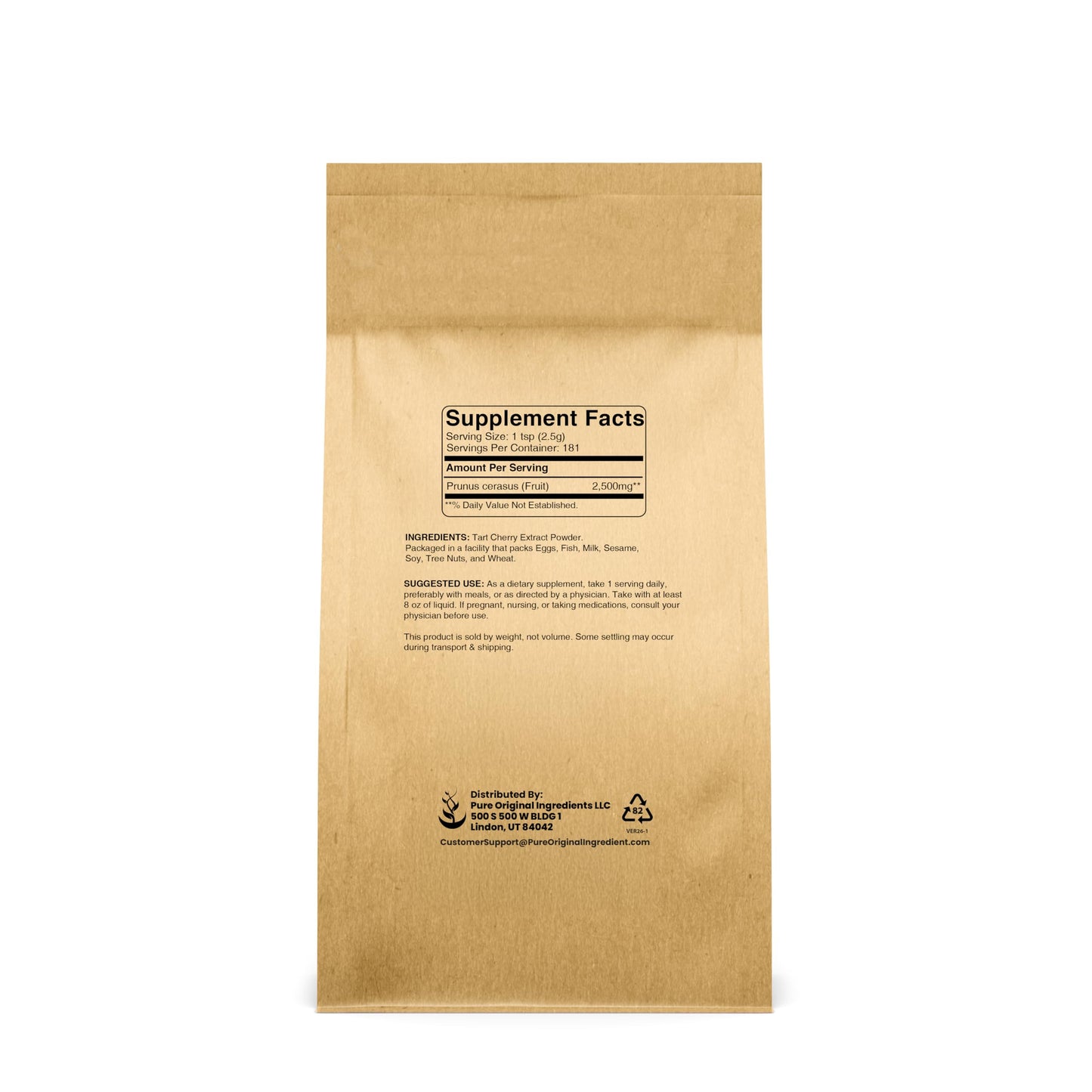 Pure Original Ingredients Tart Cherry Extract Powder 16 oz