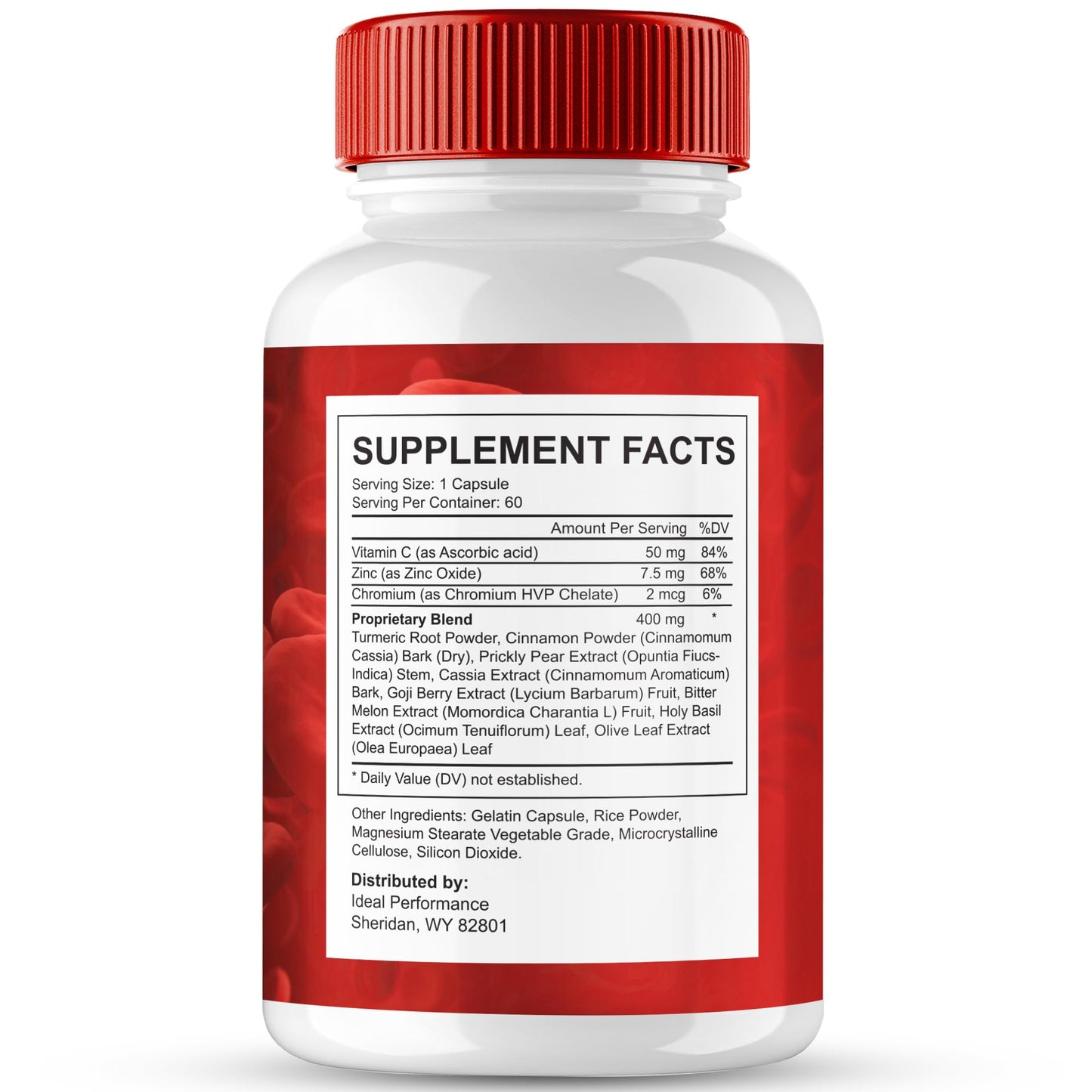 Ideal Performance Sugar Mute Blood Support Capsules, 180 Count