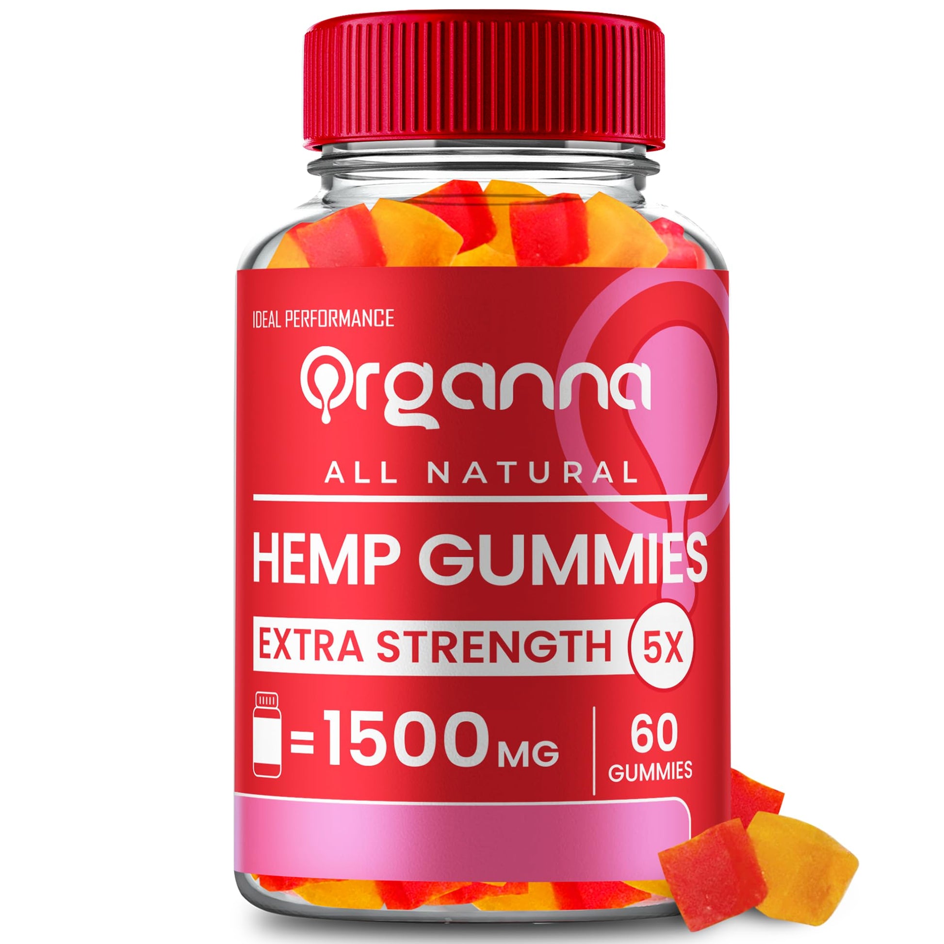 IDEAL PERFORMANCE Organna Full Spectrum Gummies for Men (Gummy), 60 Count