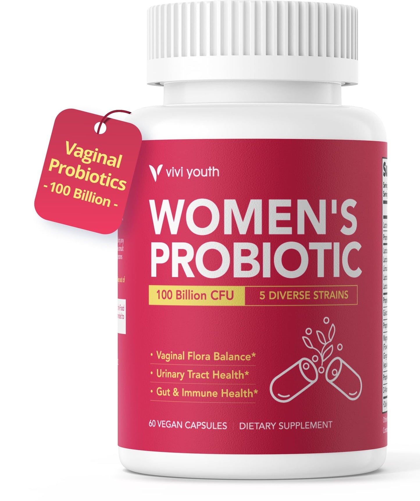 VIVI Youth Vaginal Probiotics Capsule, 60 Count