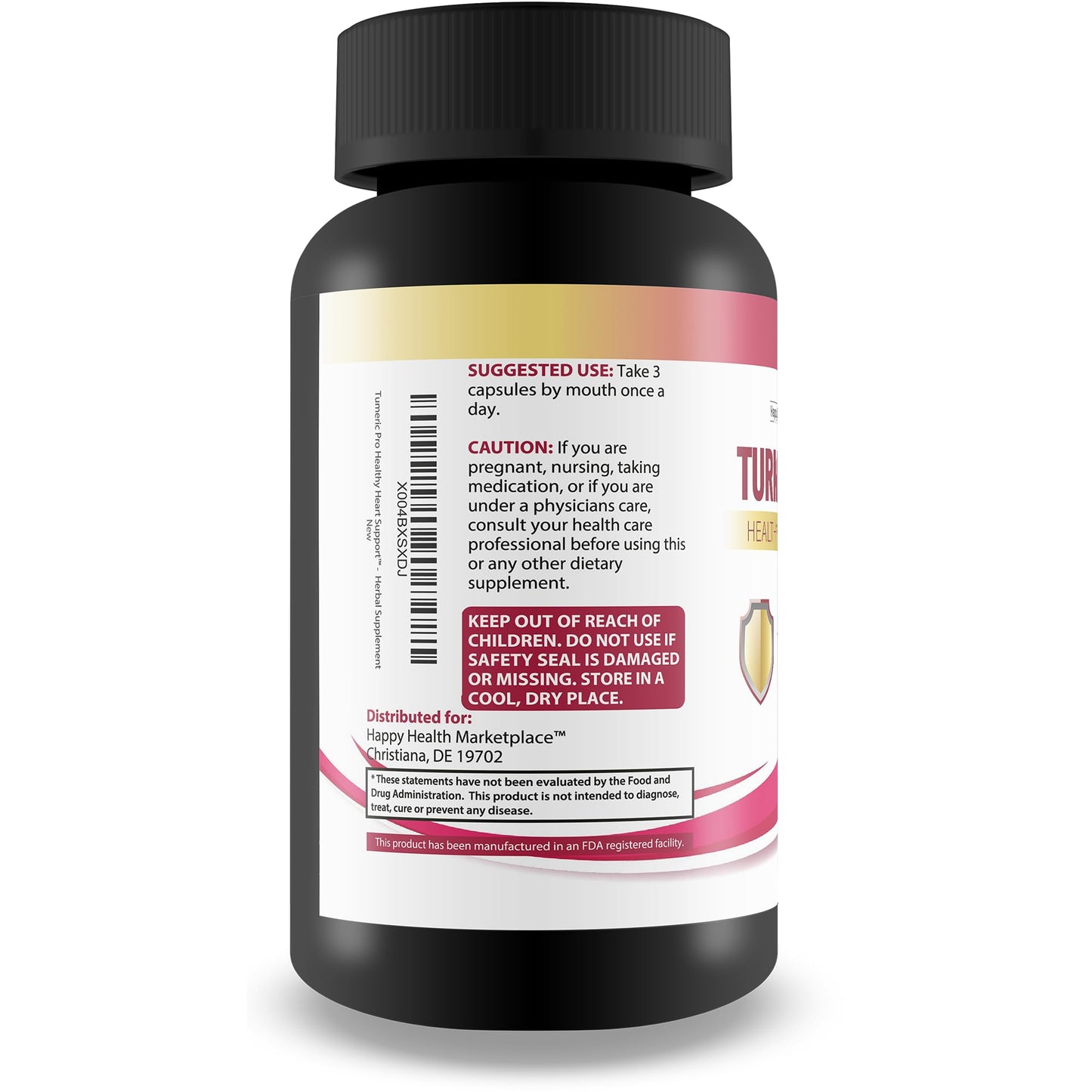 Happy Health Marketplace Gold Turmeric Pro Turmeric Curcumin Capsules, 90 Count
