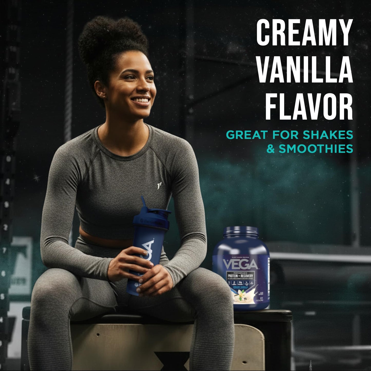 Vega Protein + Recovery Vanilla Protein Powder, 64 Servings