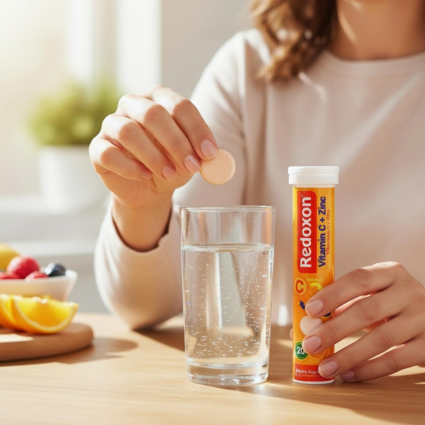 Redoxon Vitamin C + Zinc Tablet, 20 Count