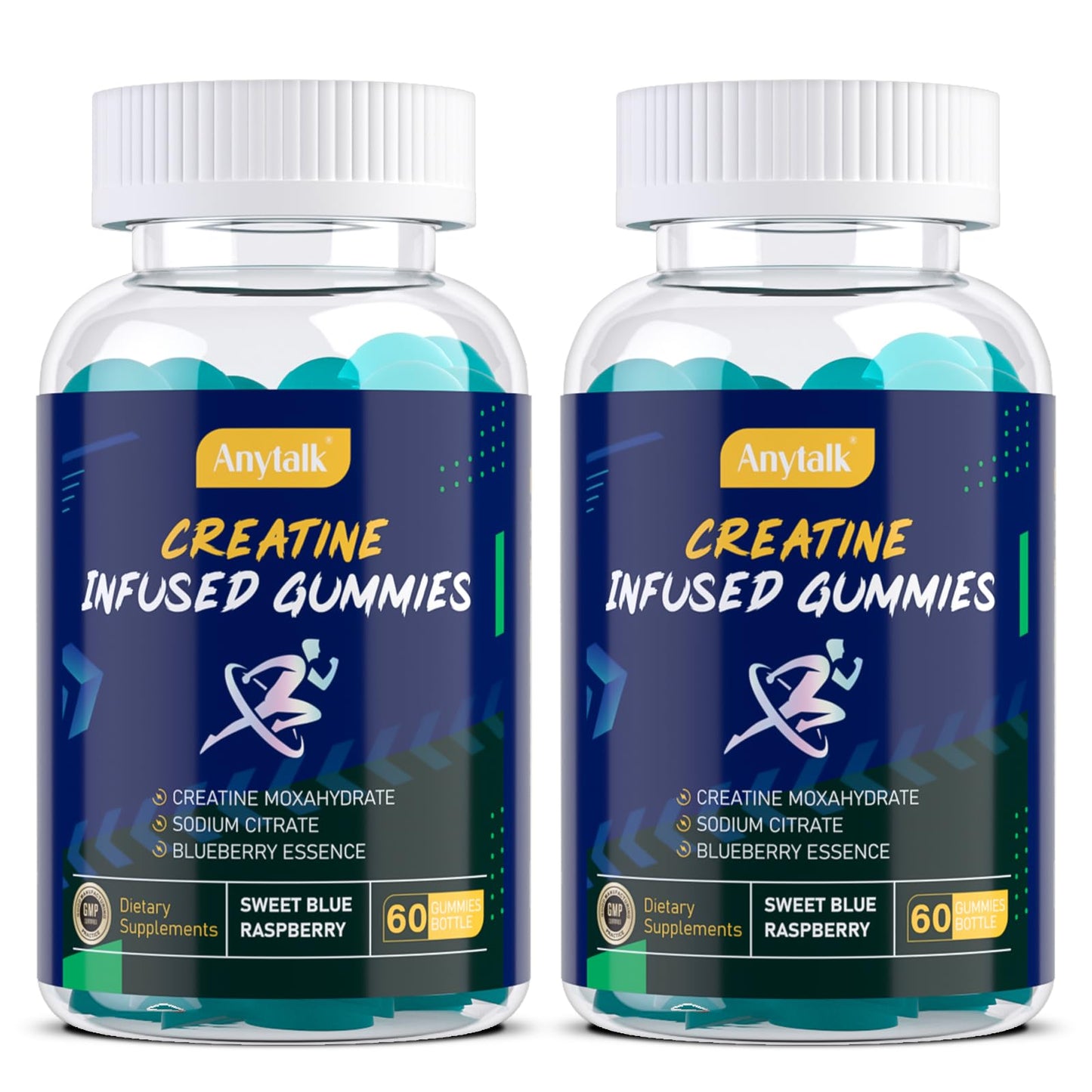 ANYTALK Creatine Monohydrate Gummies, 120 Gummies